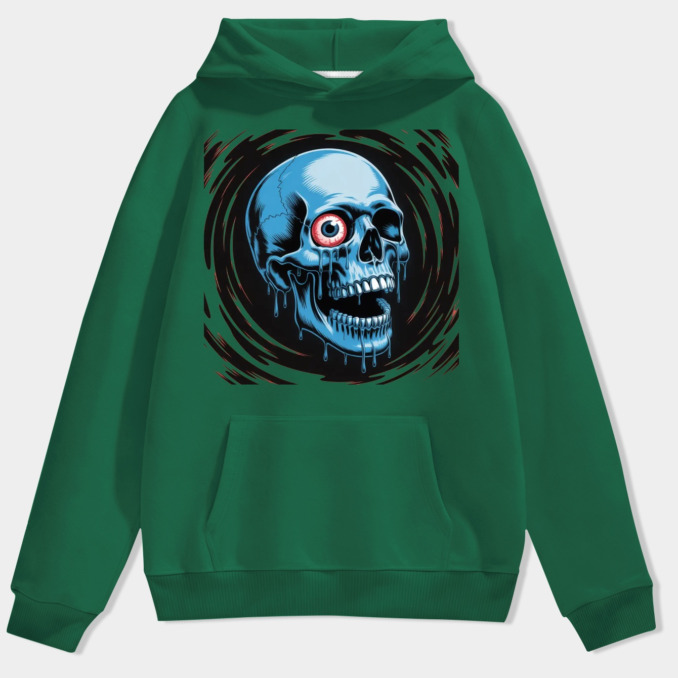 Melted Skull in Vortex Men's Hoodie