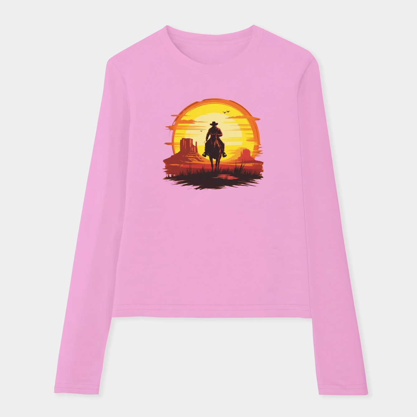 Wild west sunset Women's Soft Long Sleeve T-Shirt