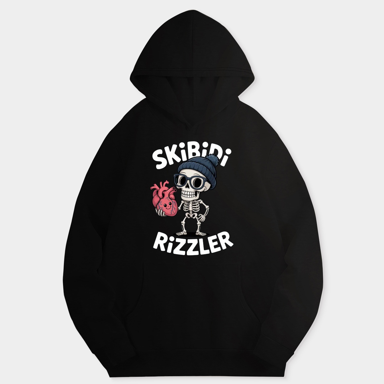 Funny Valentines Day Skibidi Rizz Rizzler Heart Skeleton