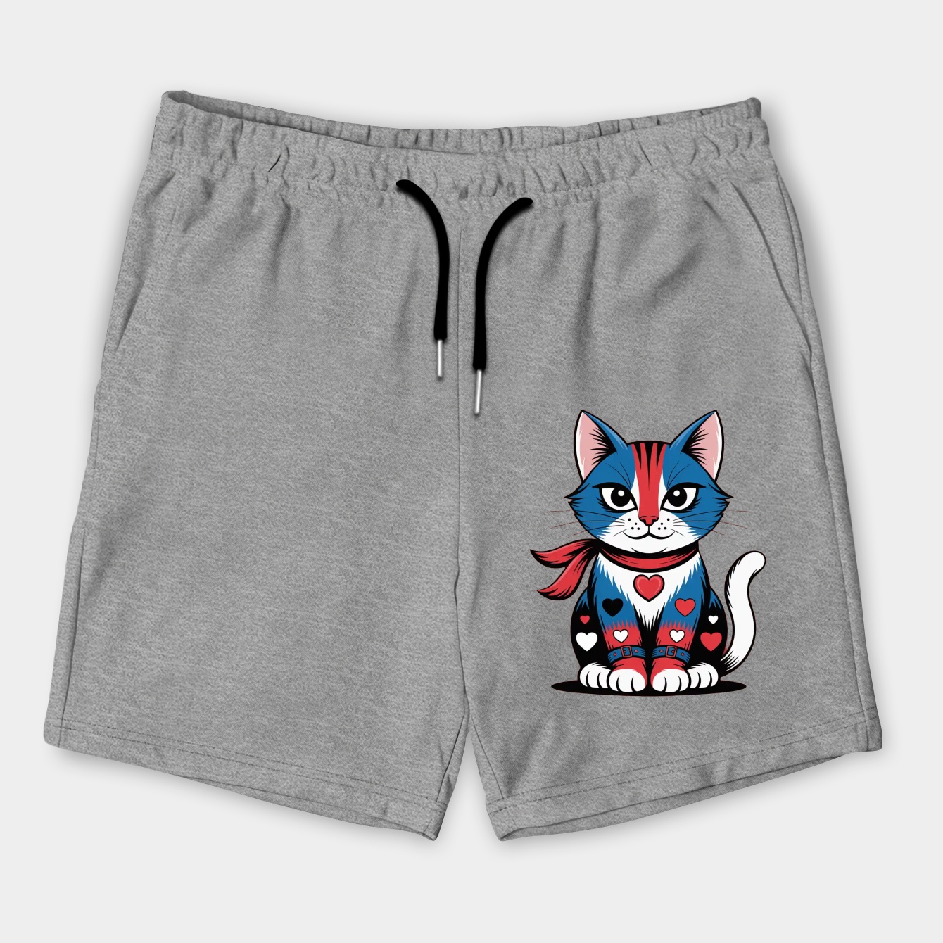 Harley The Cat, Ruby Red Men's Shorts