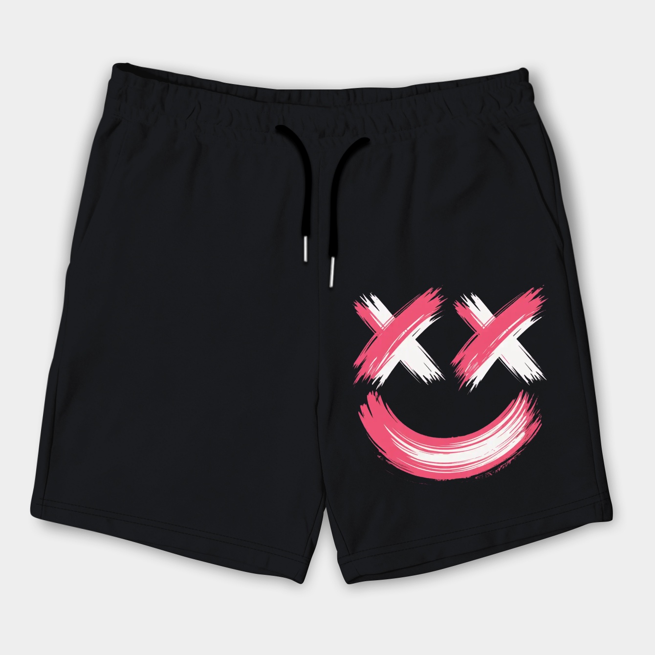 x eyes pink and white Men's Shorts