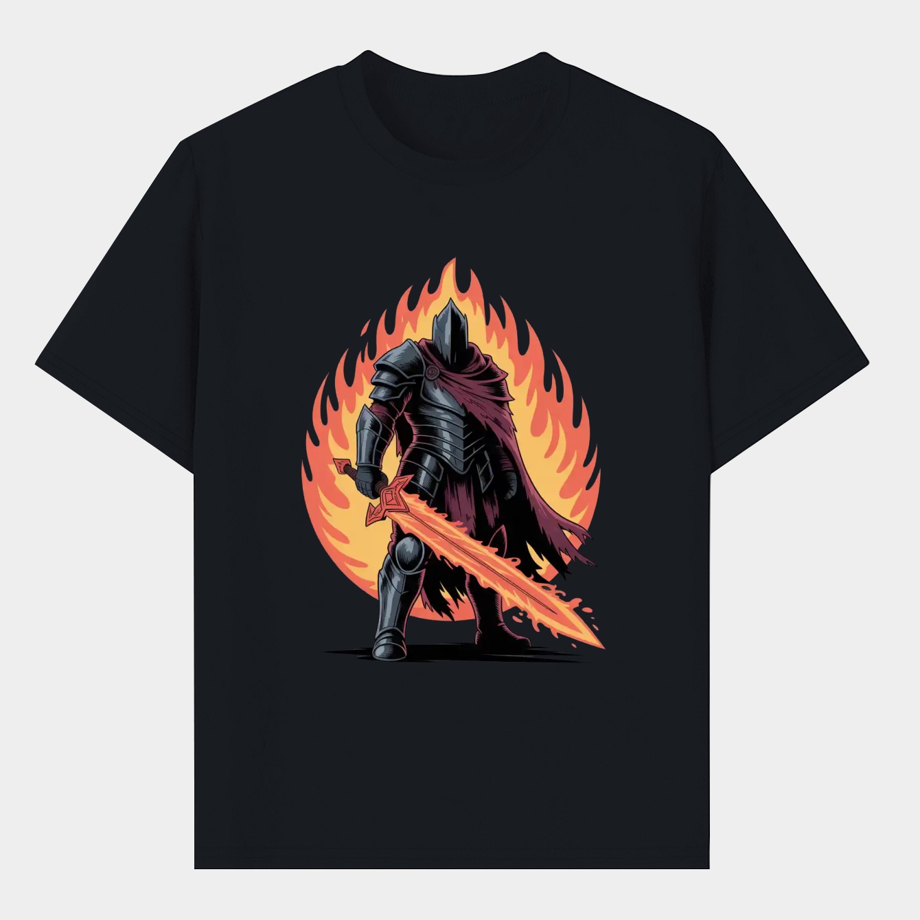 dark soul flame warrior Men's T-Shirt