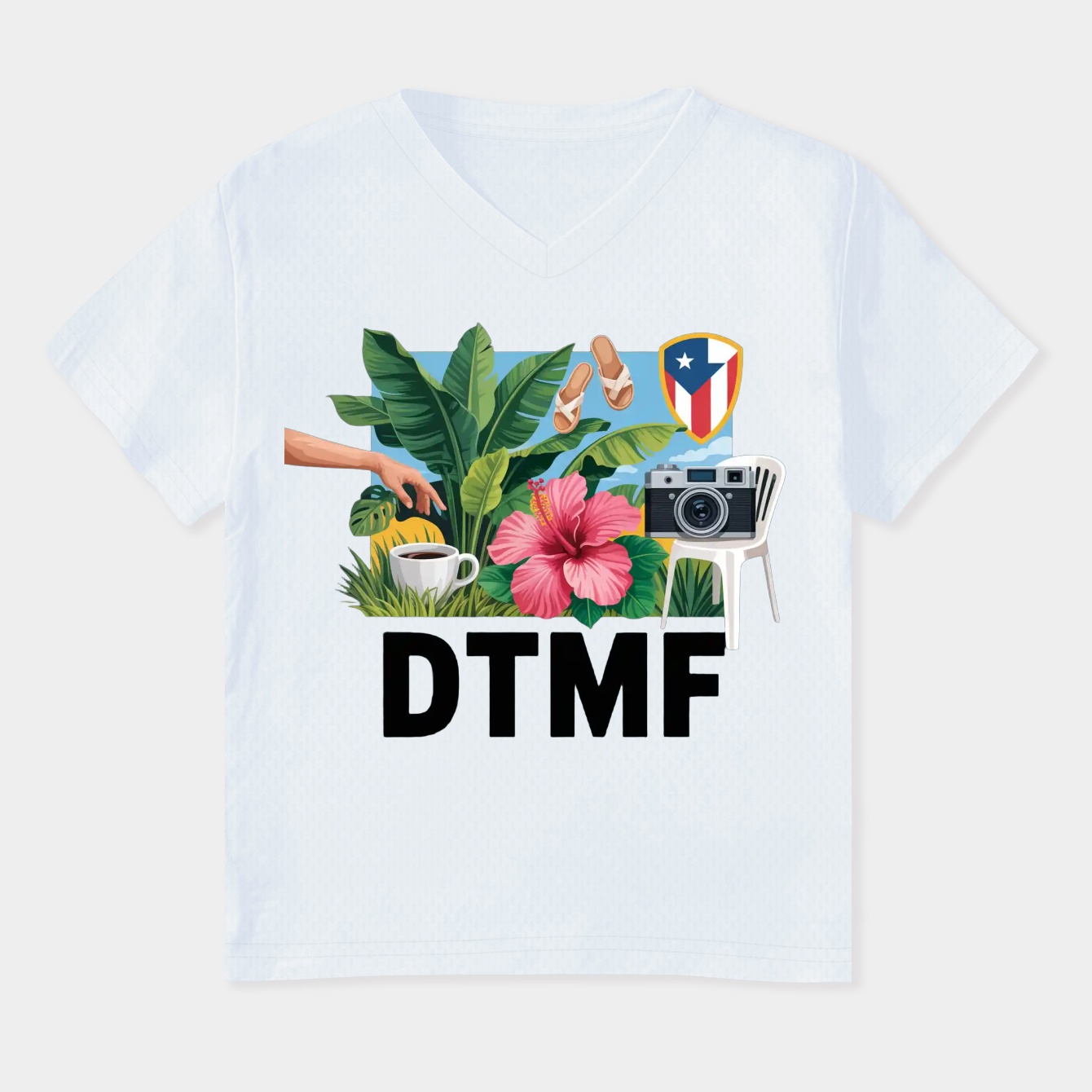 DTmF Bad Bunny Women's Plus Size V-Neck T-Shirt
