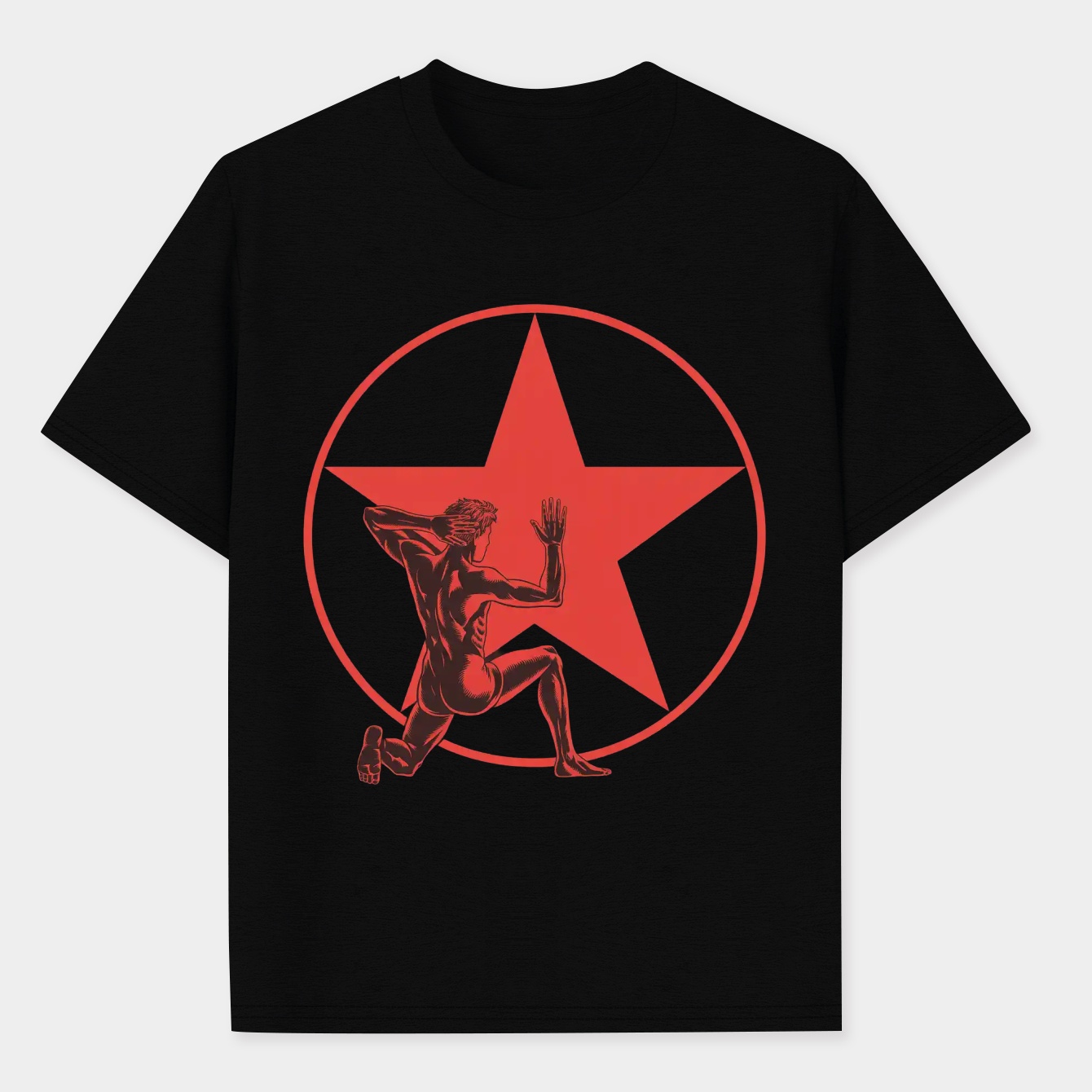 red starman logo Men's Performance Athletic T-Shirt