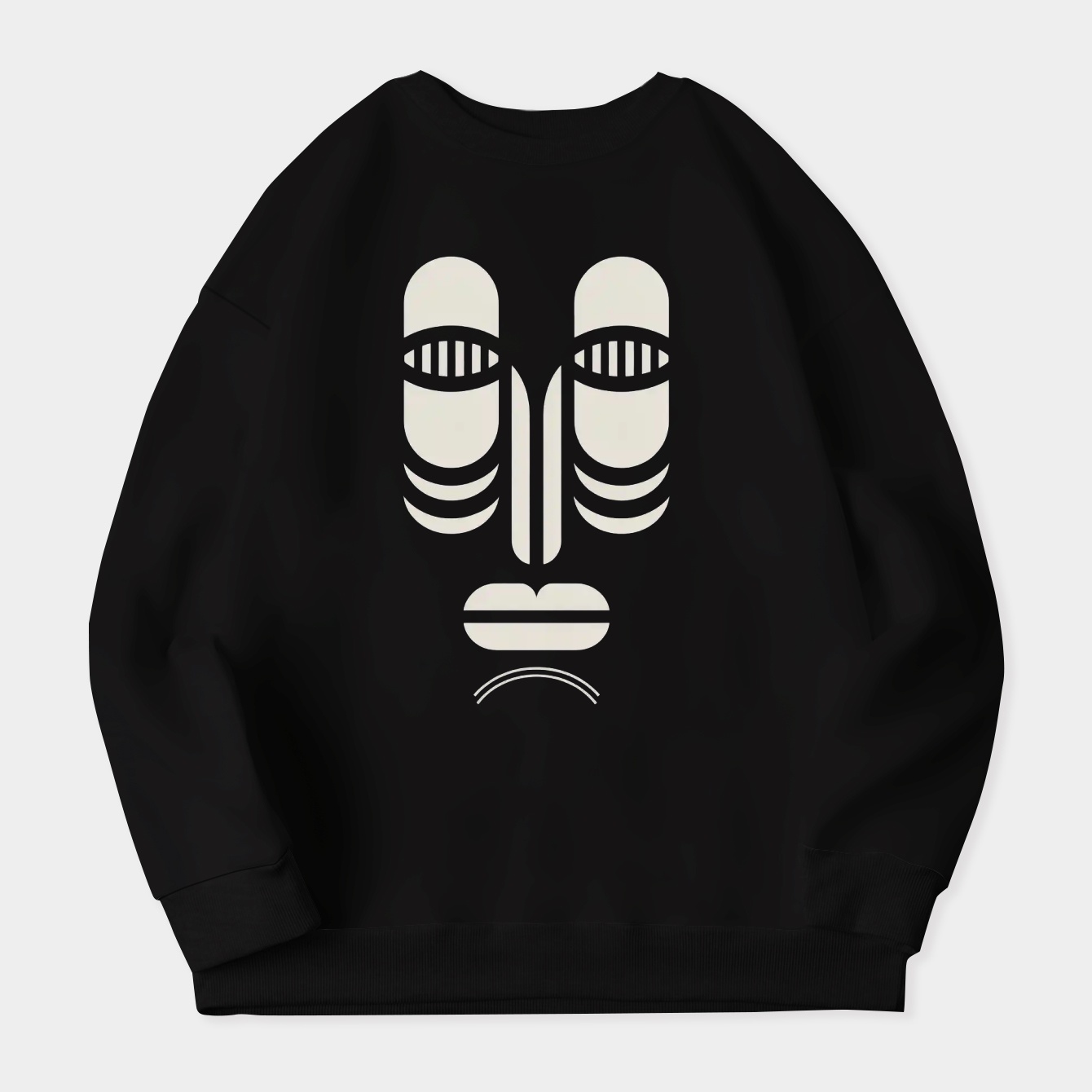 Minimal Noface, White, From Spirited Away Women's Crewneck Sweatshirt