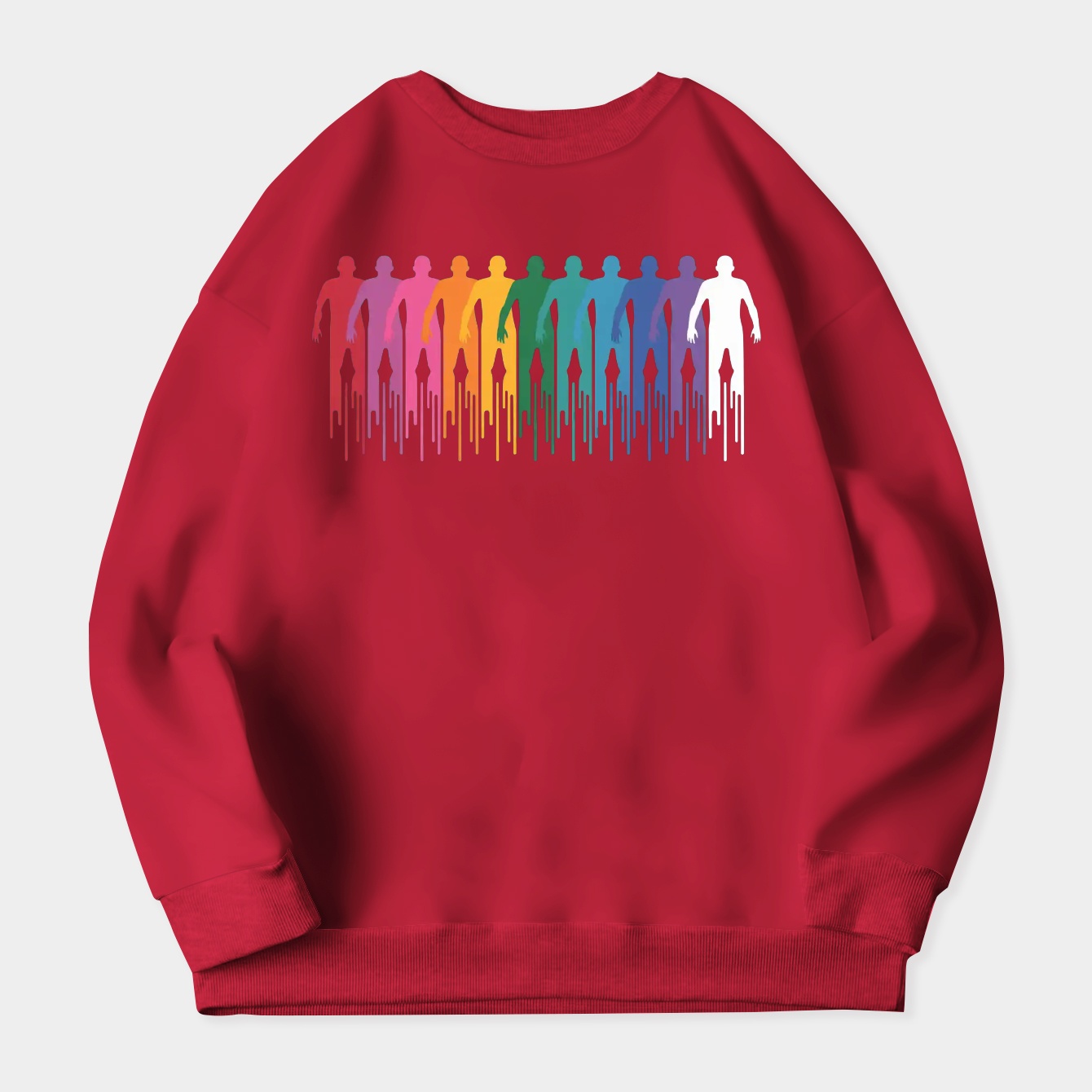 Rainbow Zombie Shuffle: Version Two Women's Crewneck Sweatshirt