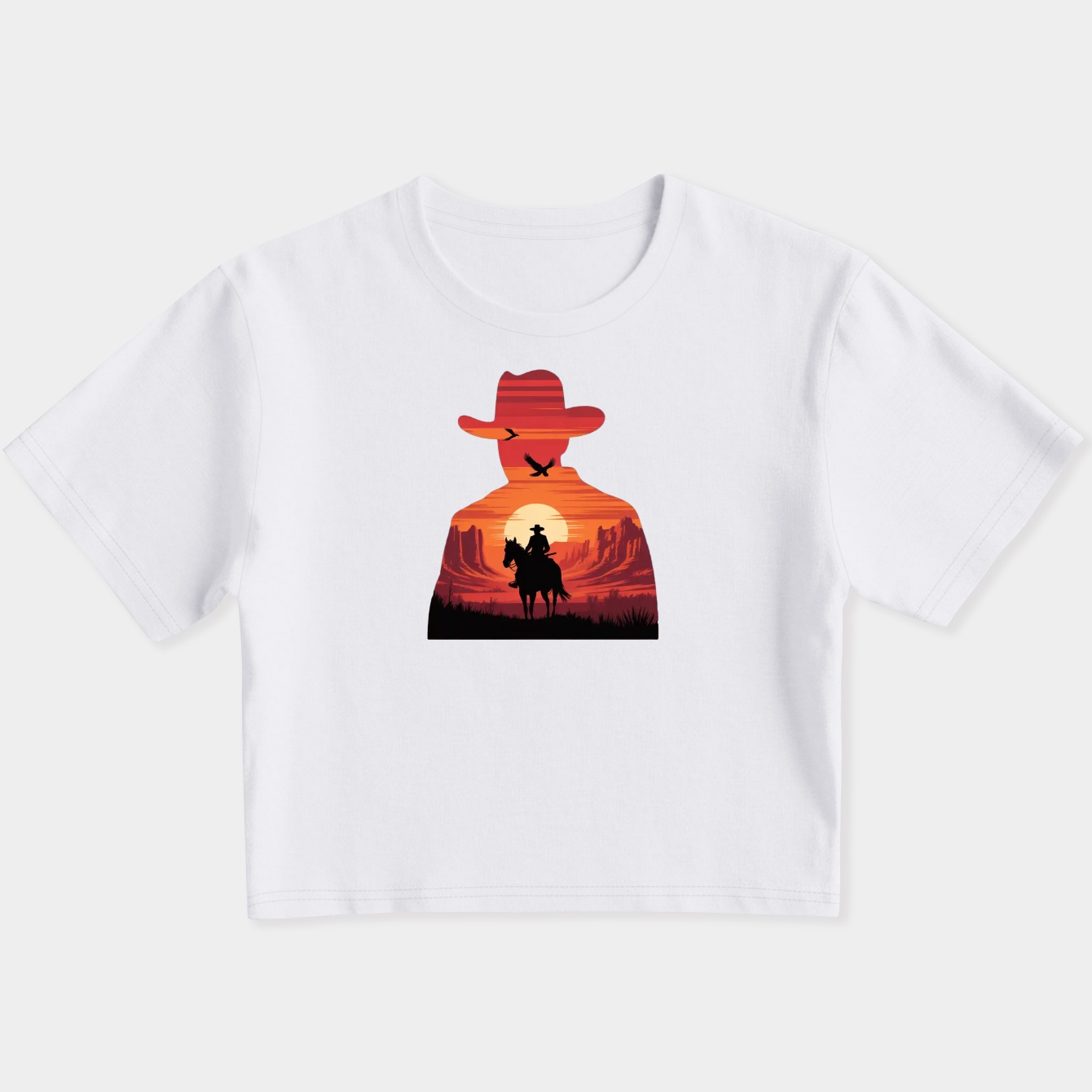 Red Sunset Women's Slim Fit Baby Tee