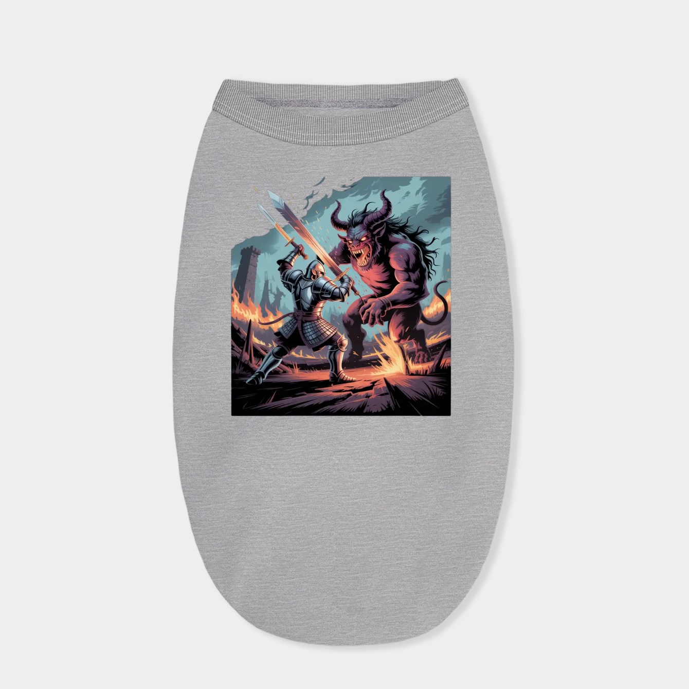 Elden Ring Epic Battle Scene Dog Shirt