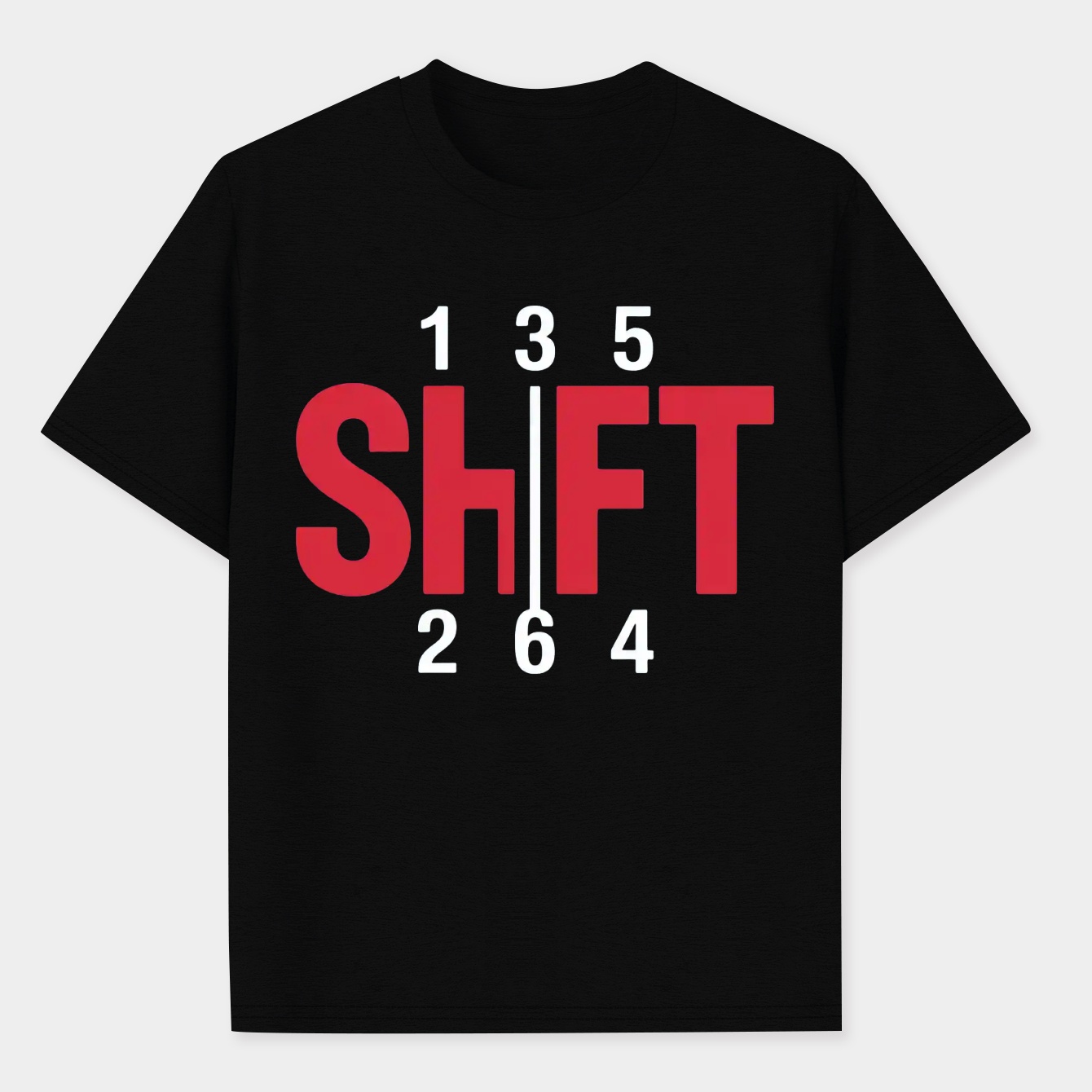 Shift Gear Pattern Design Men's Performance Athletic T-Shirt
