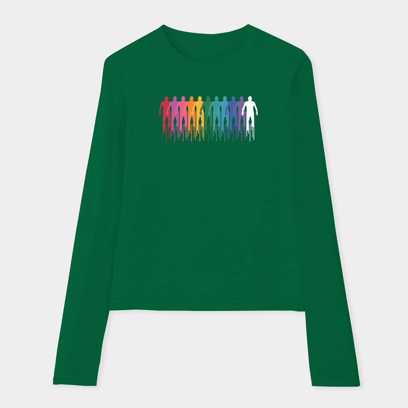 Rainbow Zombie Shuffle: Version Two Women's Soft Long Sleeve T-Shirt
