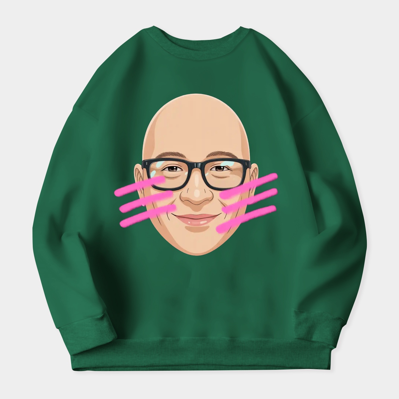 Derek Sama Blush Glasses Women's Plus Size Sweatshirt