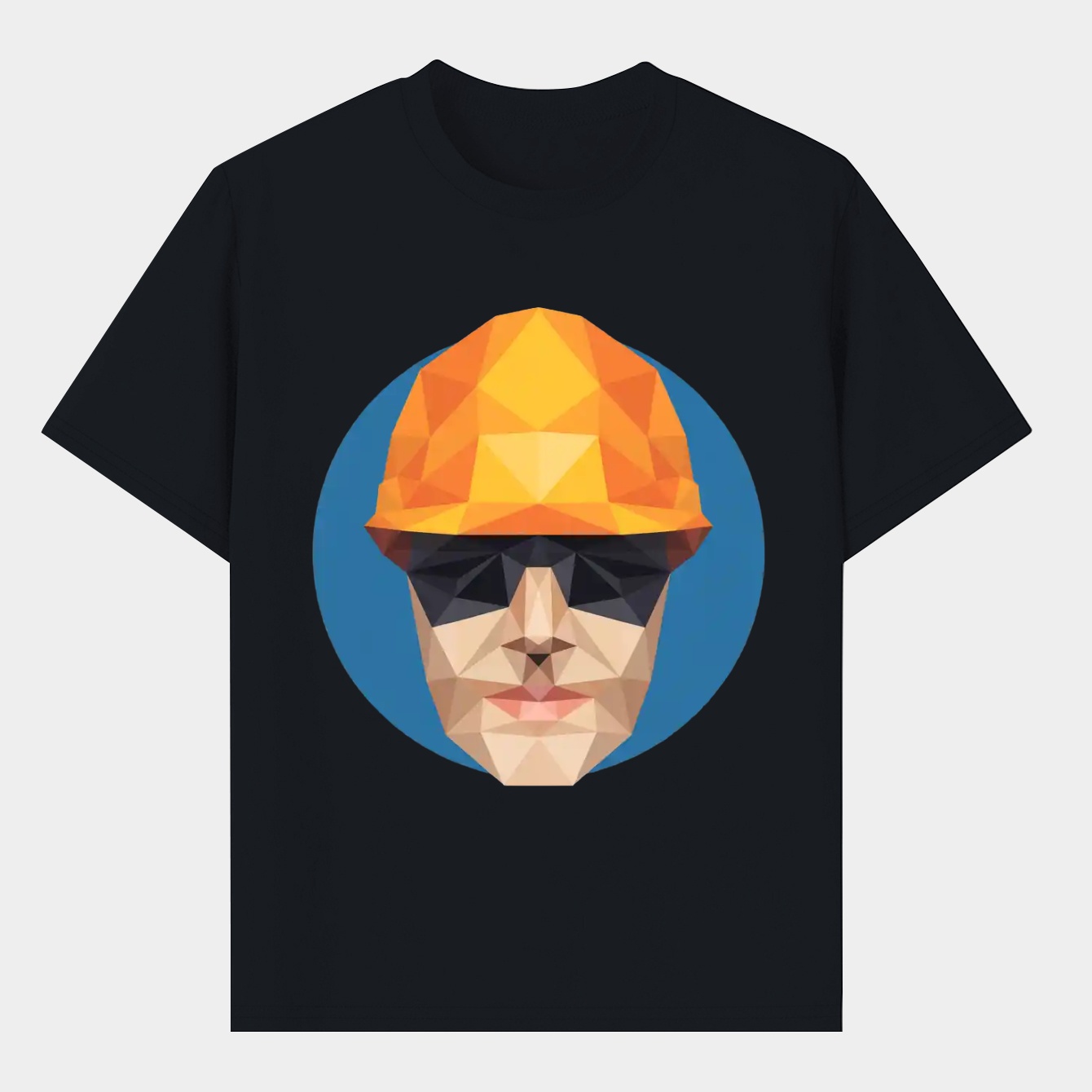 TF2 Polygonal Engineer Face - Blu Men's T-Shirt