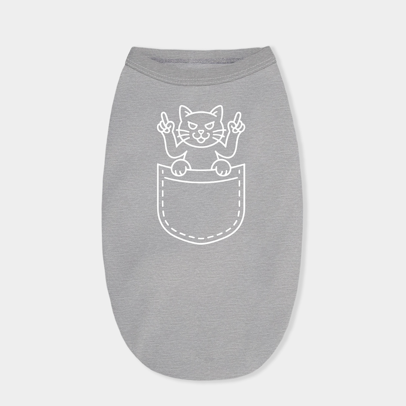 Pocket Cat Flipping Off Hilarious Animal Meme Kitten Owner