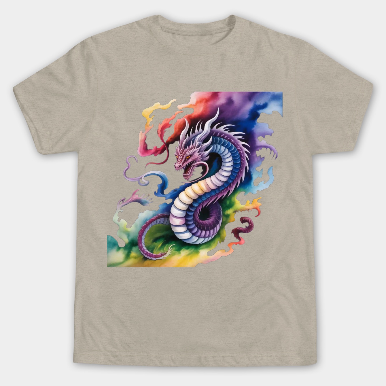 God-Devouring Serpent Elden Ring watercolor Men's Big & Tall T-shirt