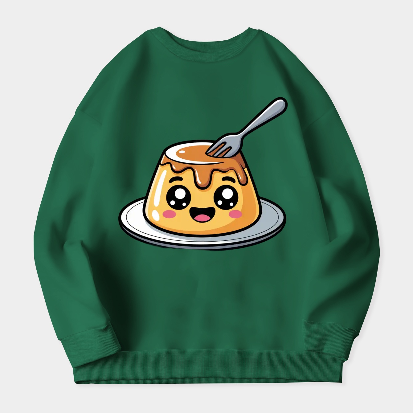 Pudding with Fork Women's Crewneck Sweatshirt