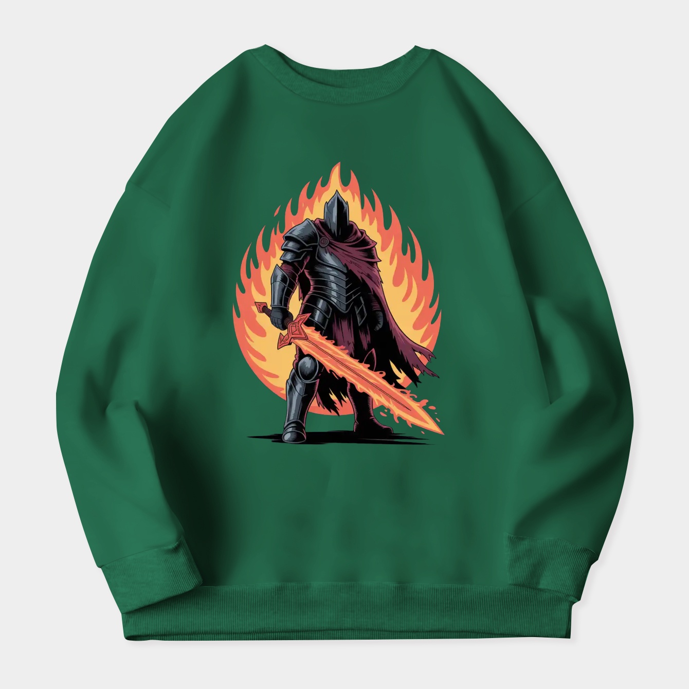 dark soul flame warrior Women's Plus Size Sweatshirt