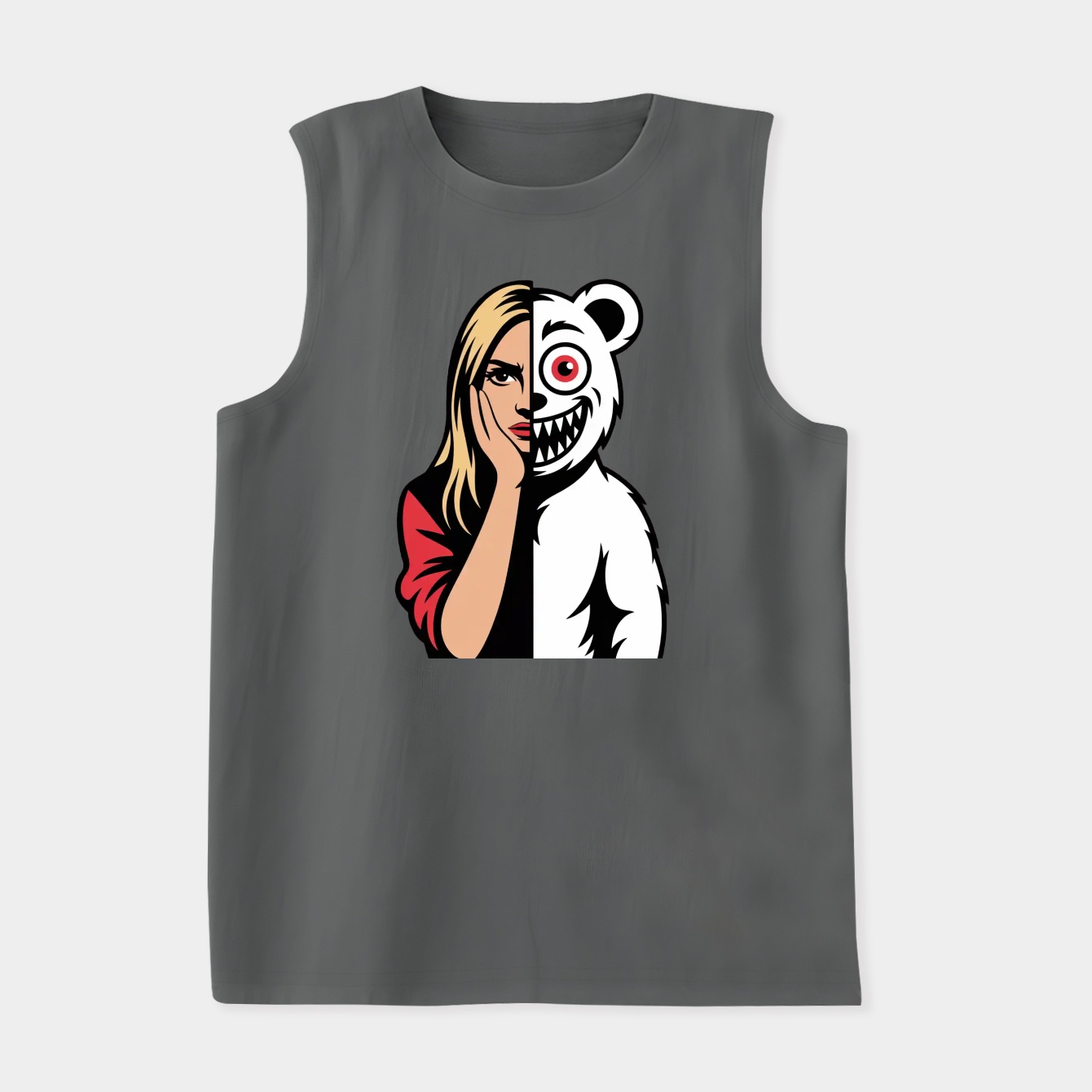 danganronpa split character design Women's Soft Tank Top