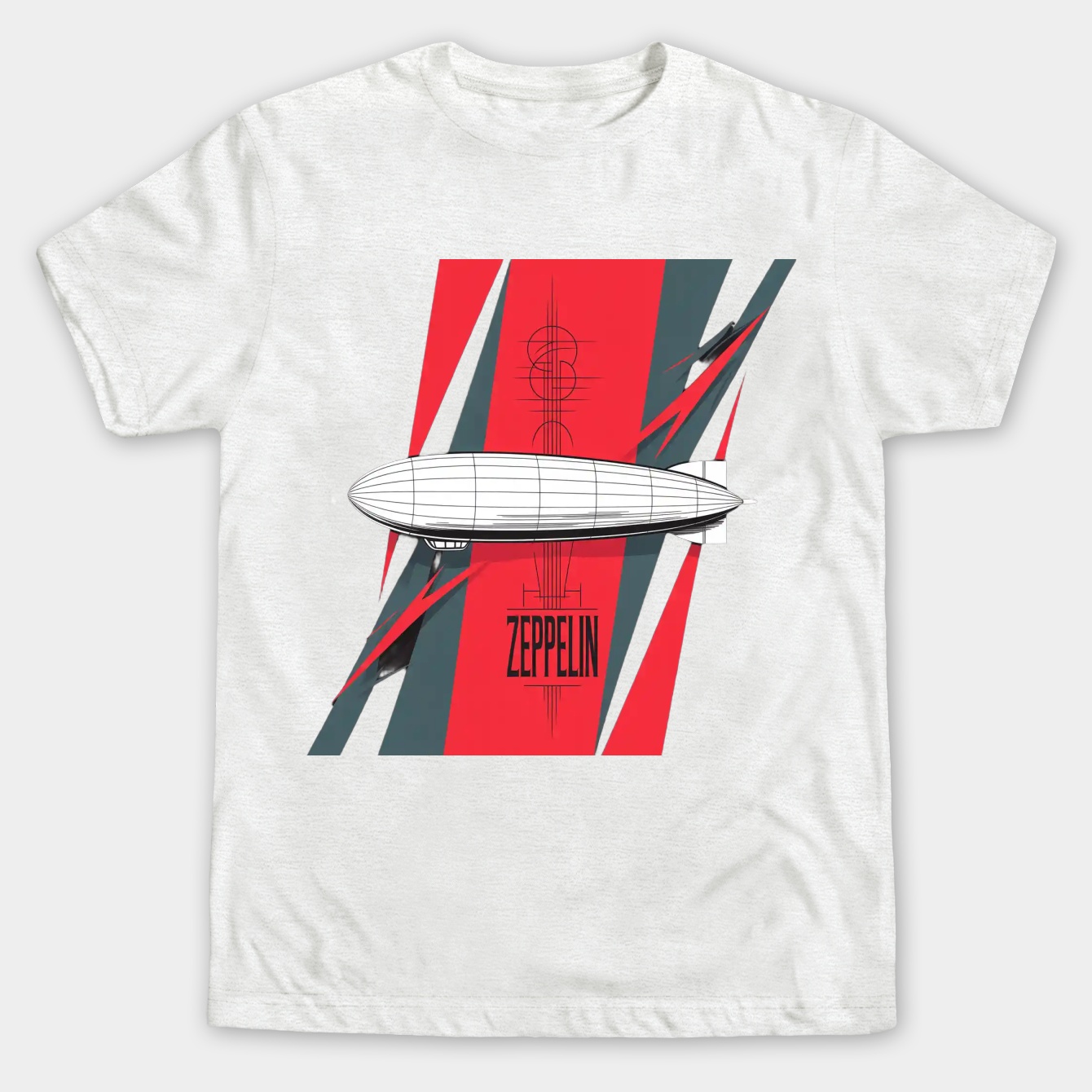 Zeppelin poster Men's Big & Tall T-shirt