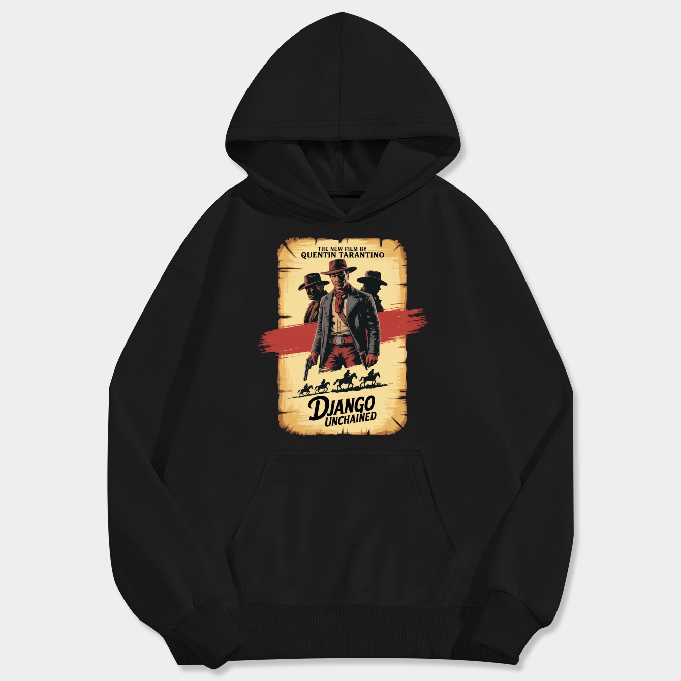 Django Unchained - Poster Men's Big & Tall Hoodie