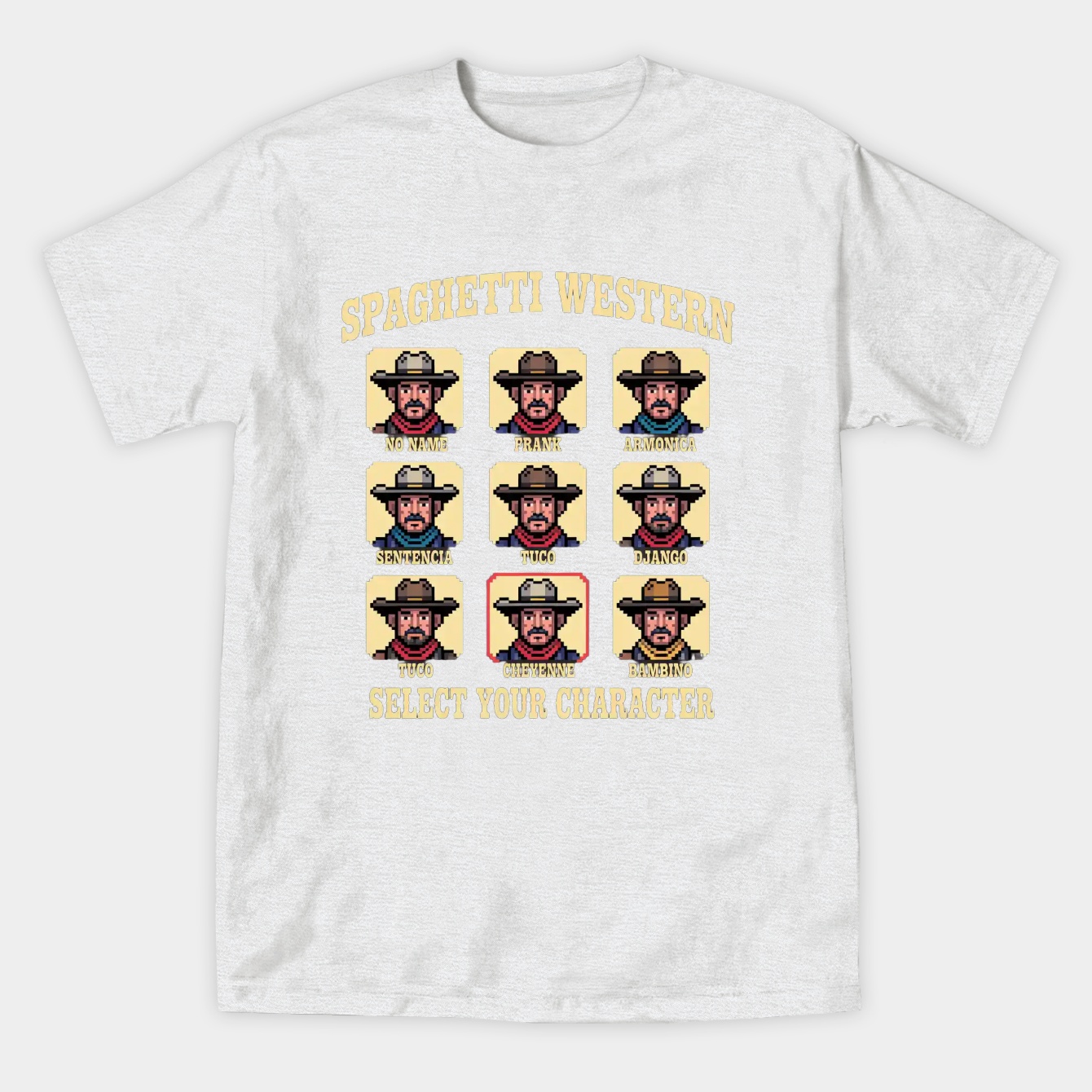 Spaghetti Western pixel Women's Athletic Performance T-Shirt