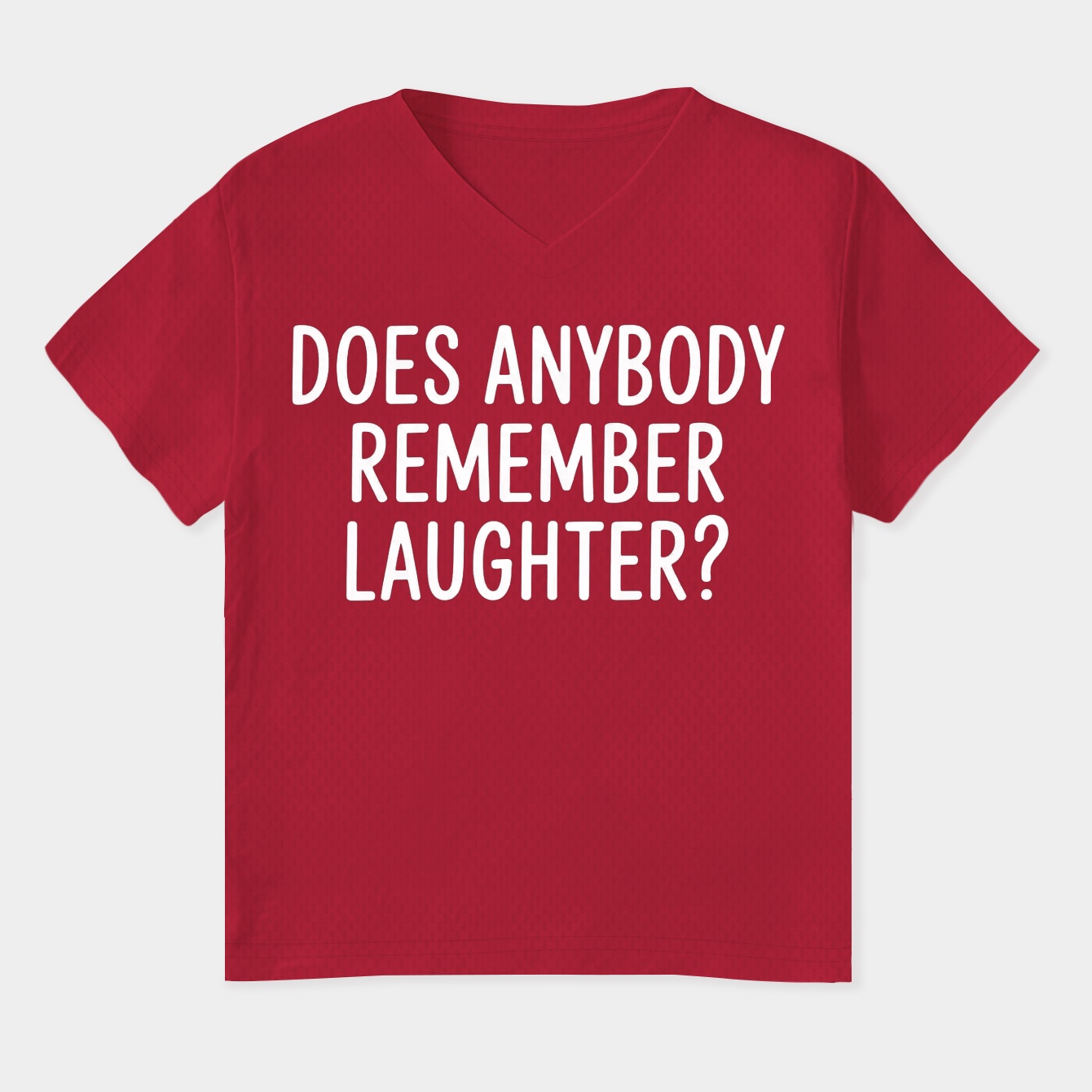 Does anybody remember laughter? Women's Plus Size V-Neck T-Shirt
