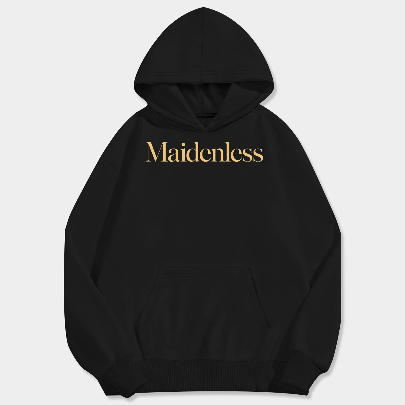 Maidenless Text Design Men's Big & Tall Hoodie