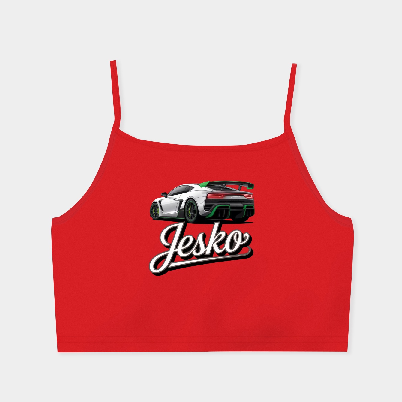 Jesko Hypercar Rear View Women's  Spaghetti Strap Tank Top