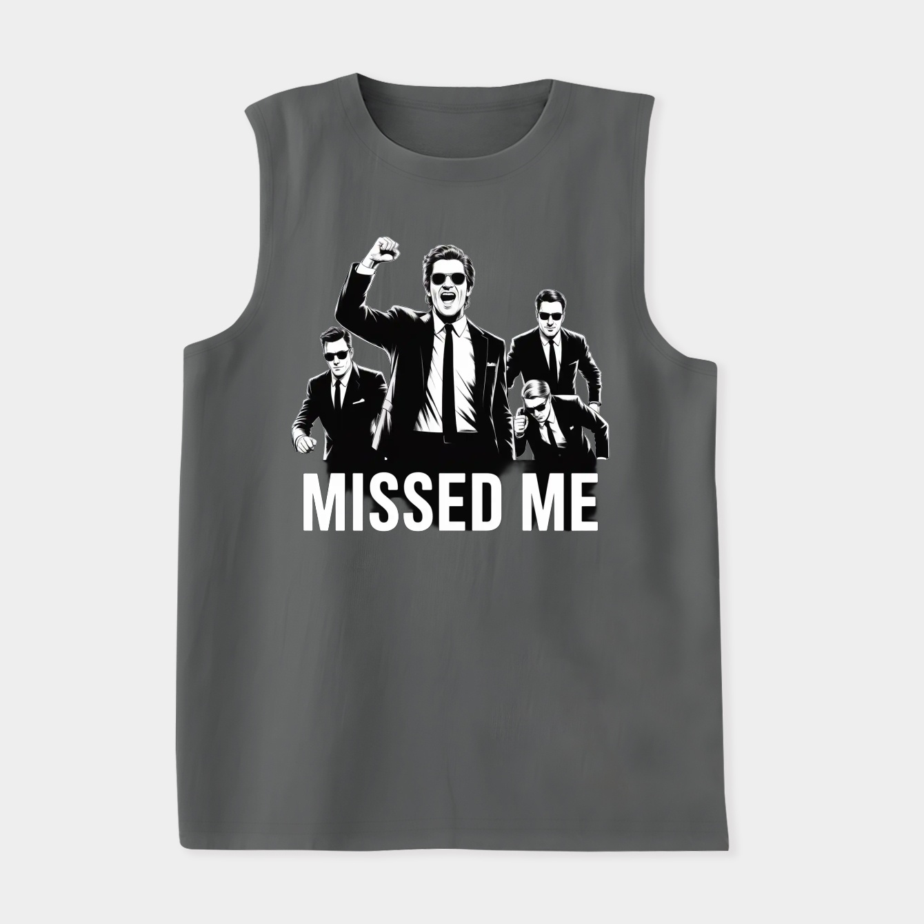 YOU MISSED ME DONALD TRUMP FIGHT Women's Soft Tank Top
