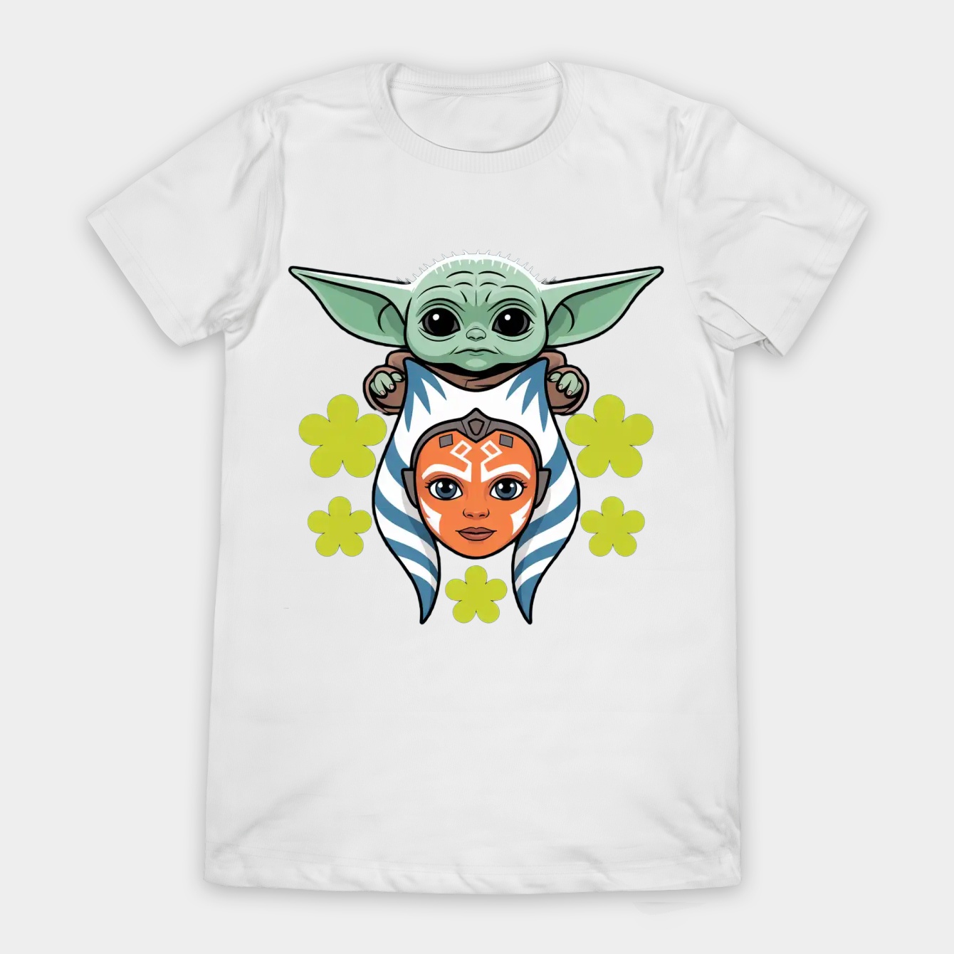 The Mandalorian Ahsoka And Grogu Clovers Women's T-Shirt