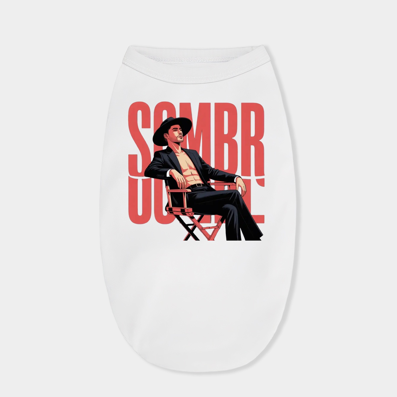 Grunge Sombr Bold Red Dog Shirt