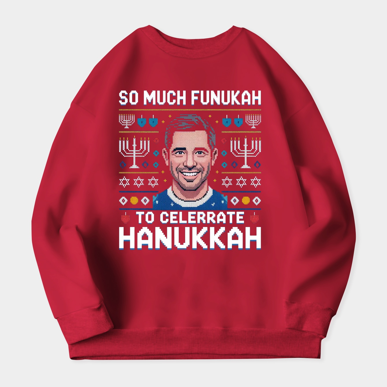 So Much Funukah To Celebrate Hanukkah Women's Crewneck Sweatshirt
