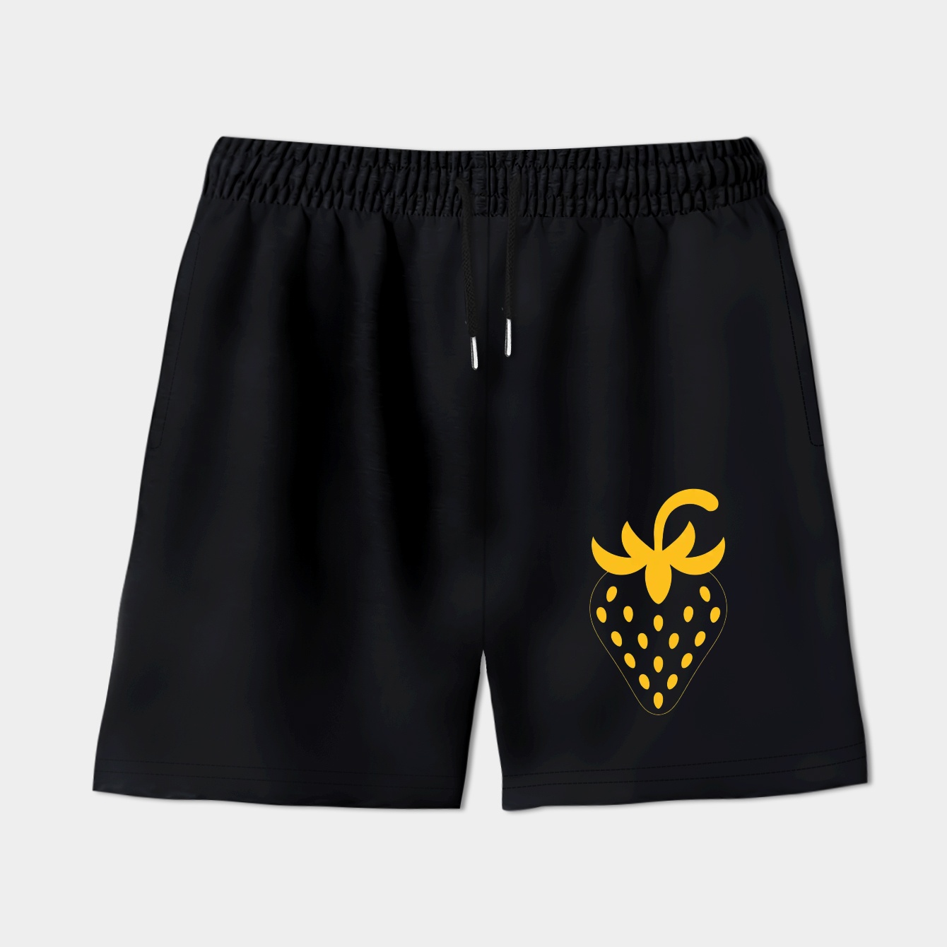 black strawberry with yellow seeds Women's Shorts
