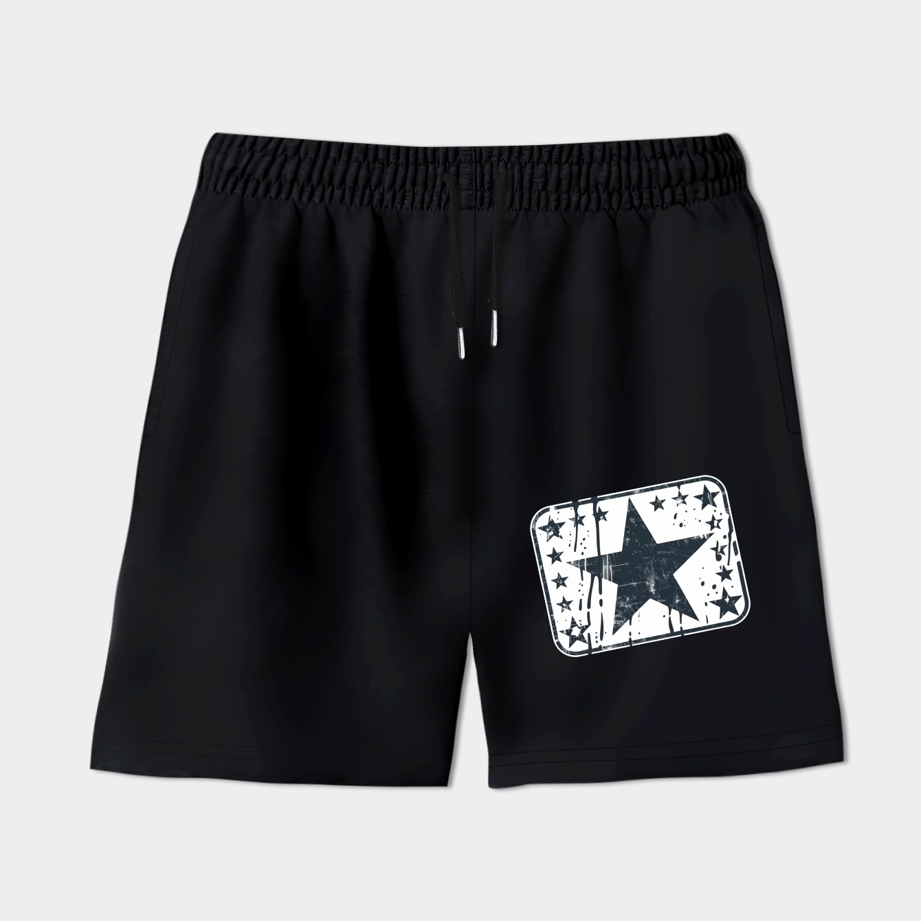 Olive Green Washed Punk Patches Girls Work Women's Shorts