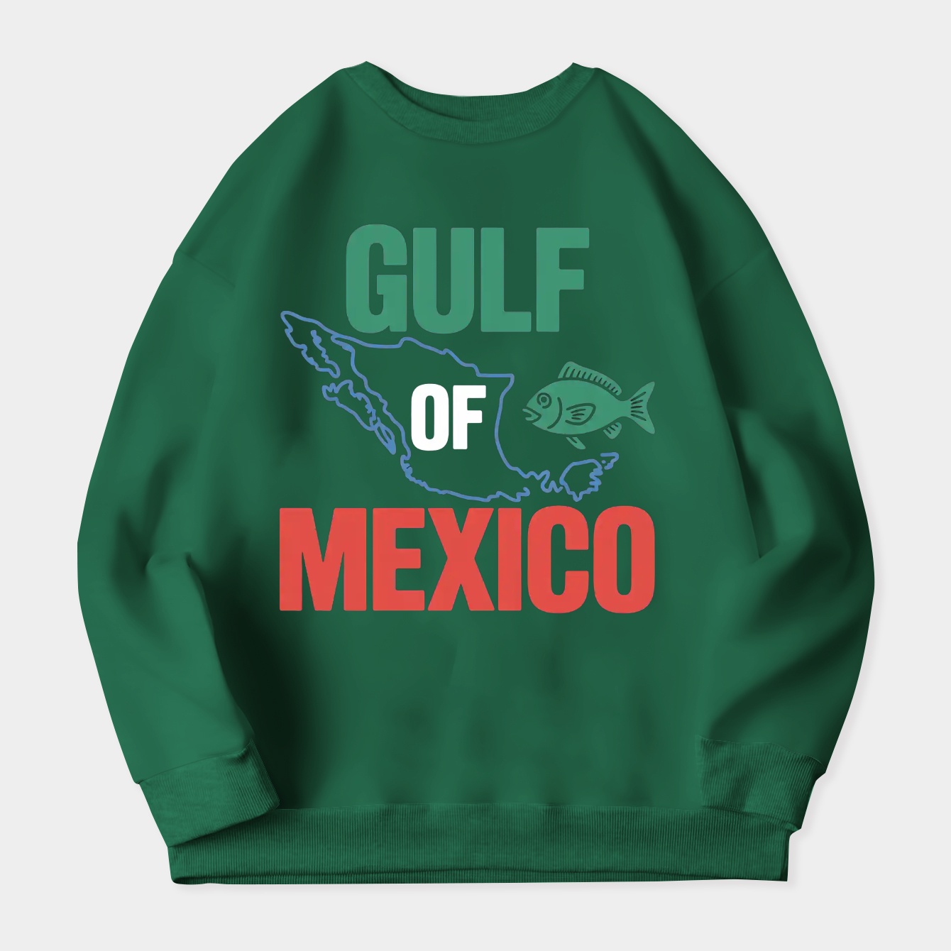 Gulf of Mexico Map Art – Bold Coastal Vibes for Travelers & Dreamers Women's Crewneck Sweatshirt
