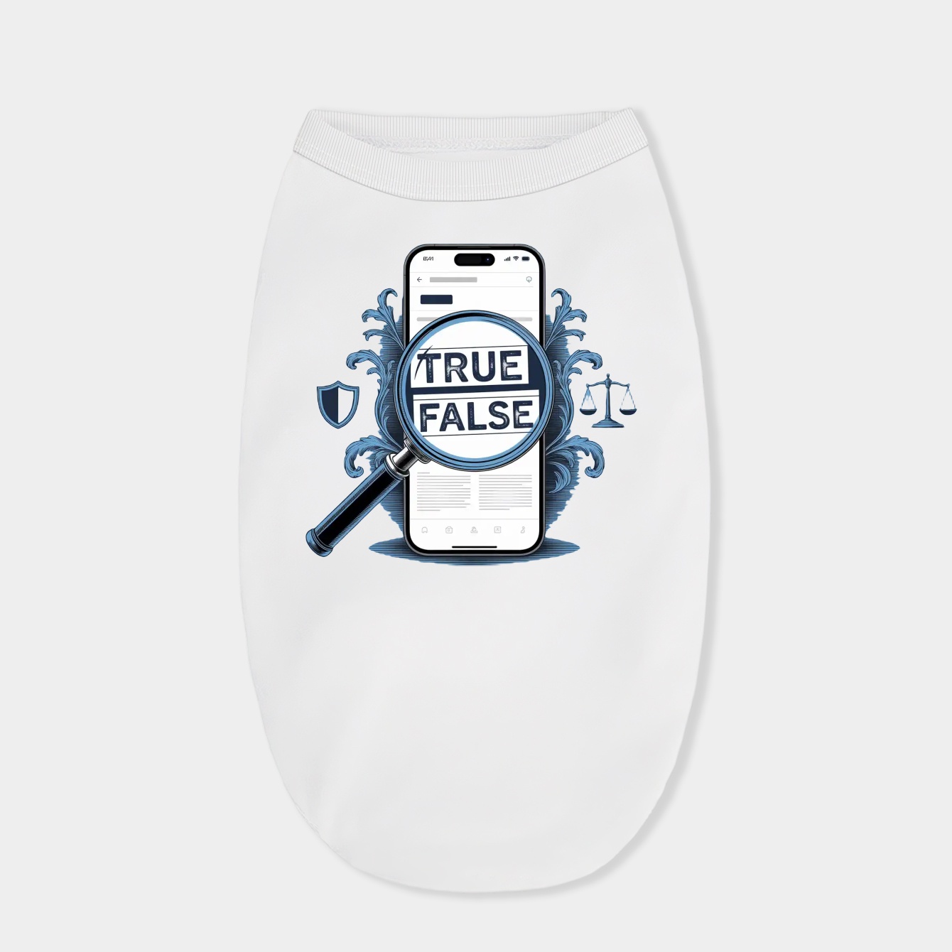 Digital Truth vs Falsehood Lens Dog Shirt