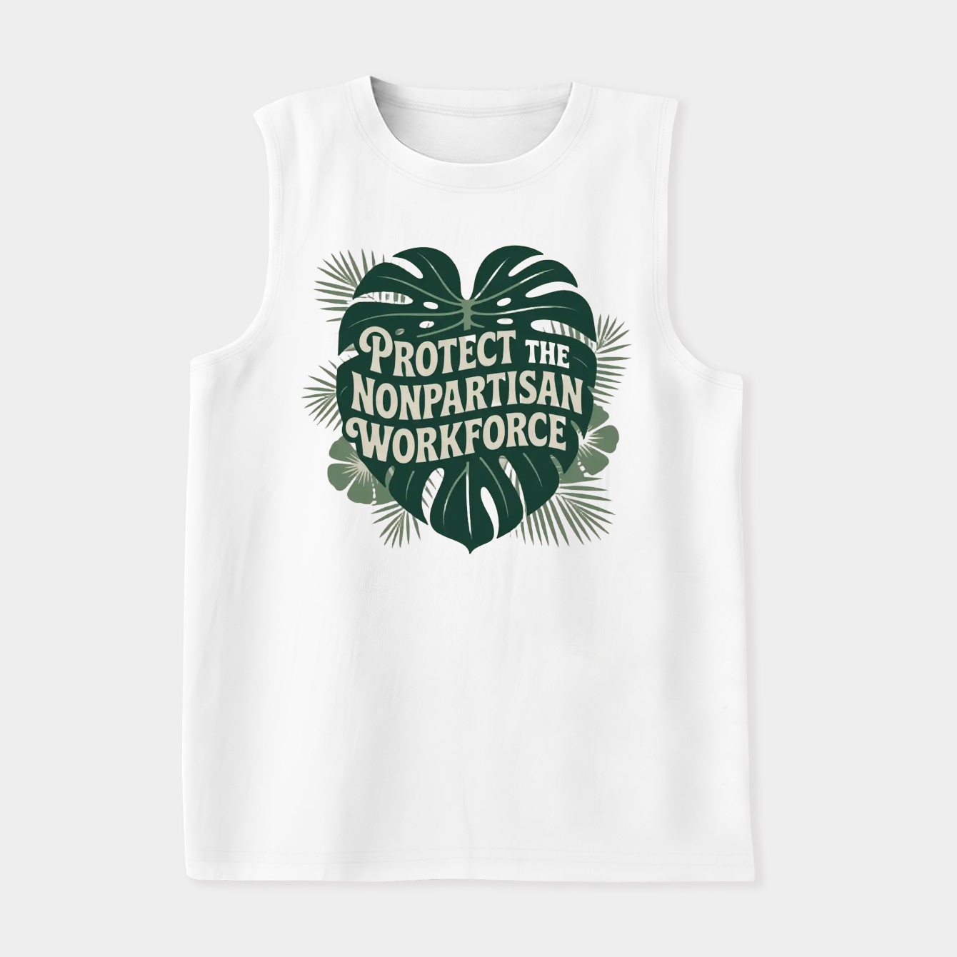 Protect The Nonpartisan Workforce Leaf Women's Soft Tank Top
