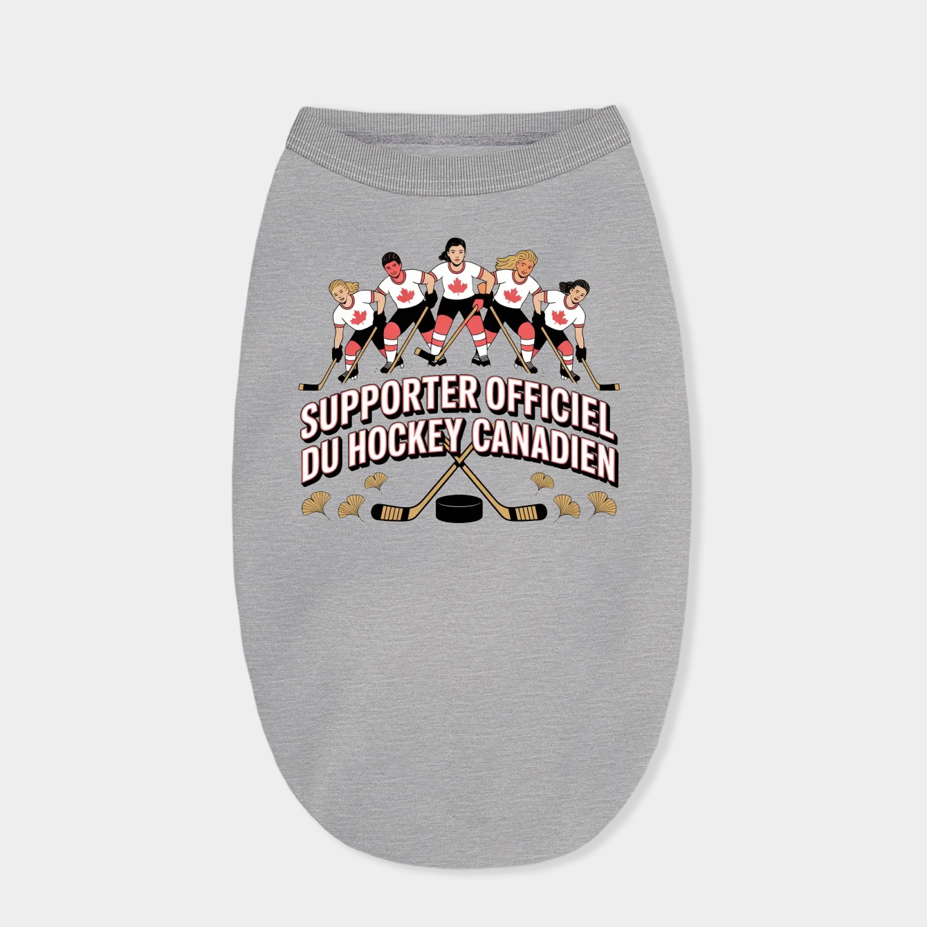 Canadian Women’s Hockey Supporter Dog Shirt