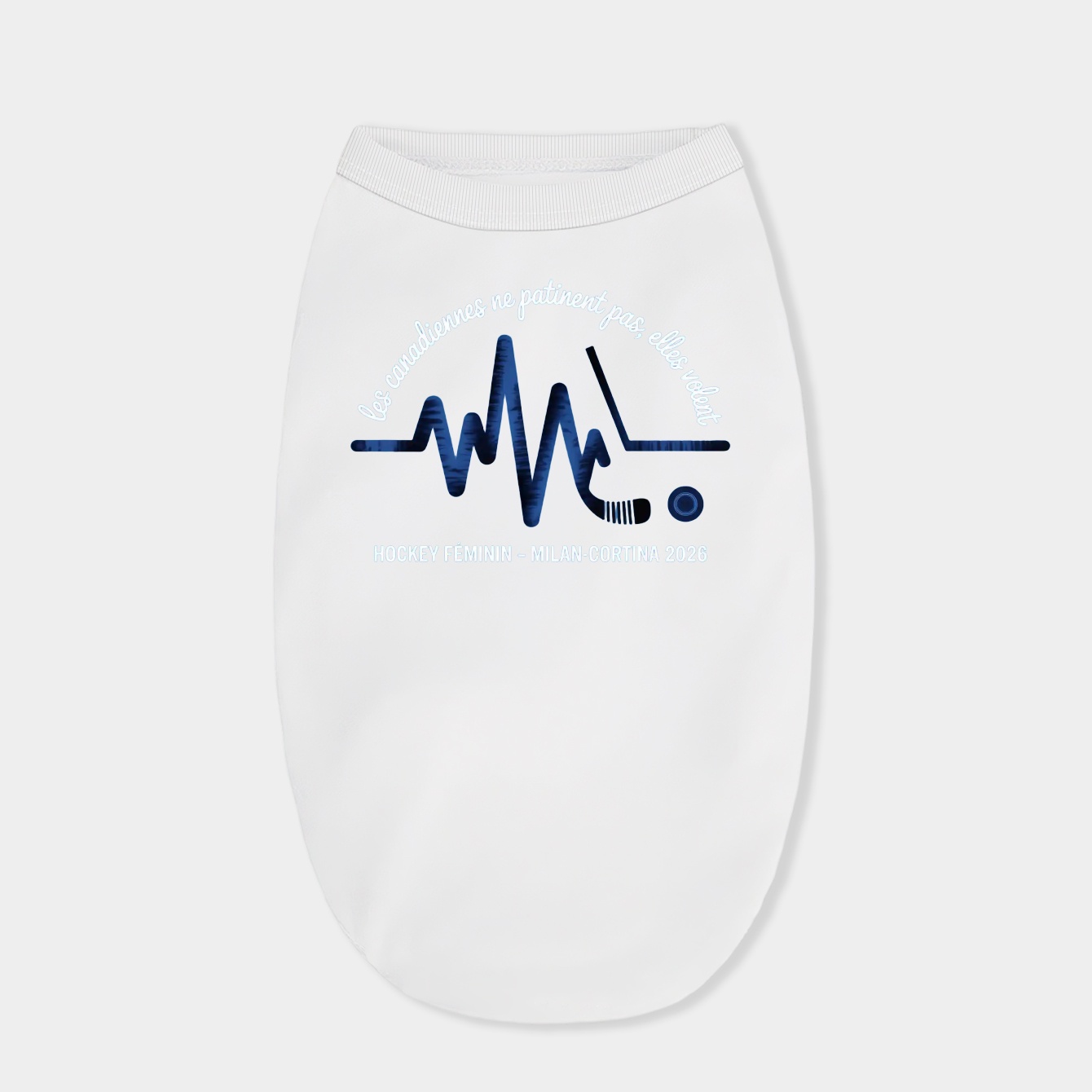 Flying Canadiennes Hockey Heartbeat Dog Shirt