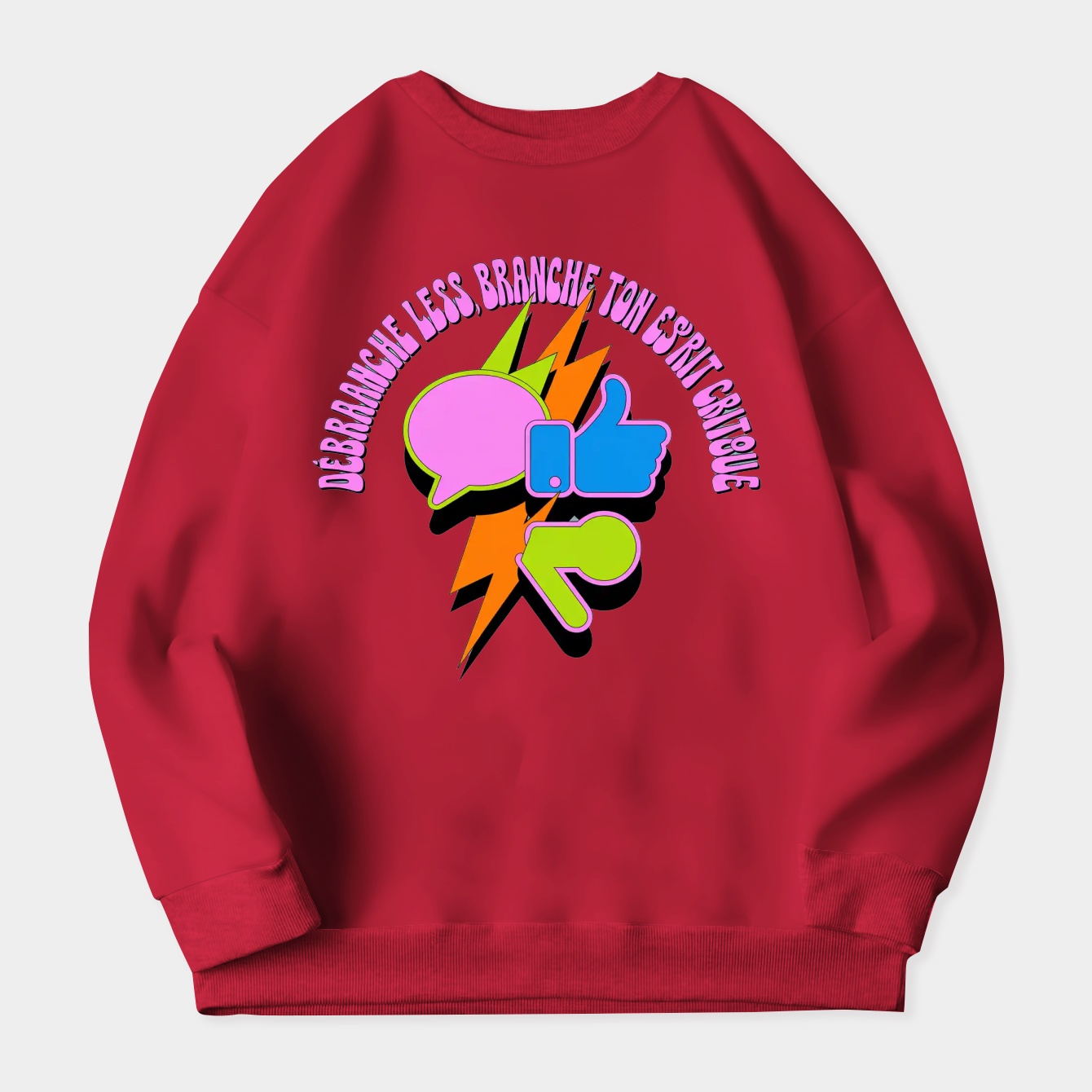 Unplug Bots, Plug Critical Thinking Women's Crewneck Sweatshirt