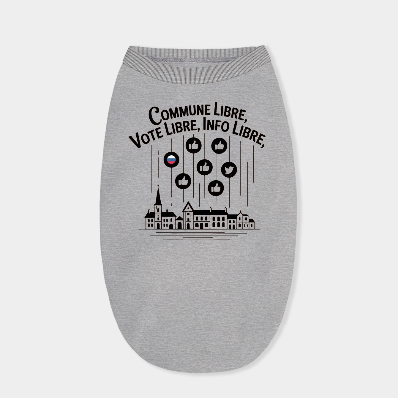 Free Commune, Free Vote, Free Info Dog Shirt