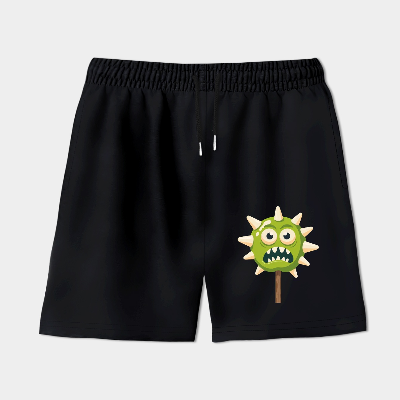 Cozy green caramel apple monster Women's Shorts