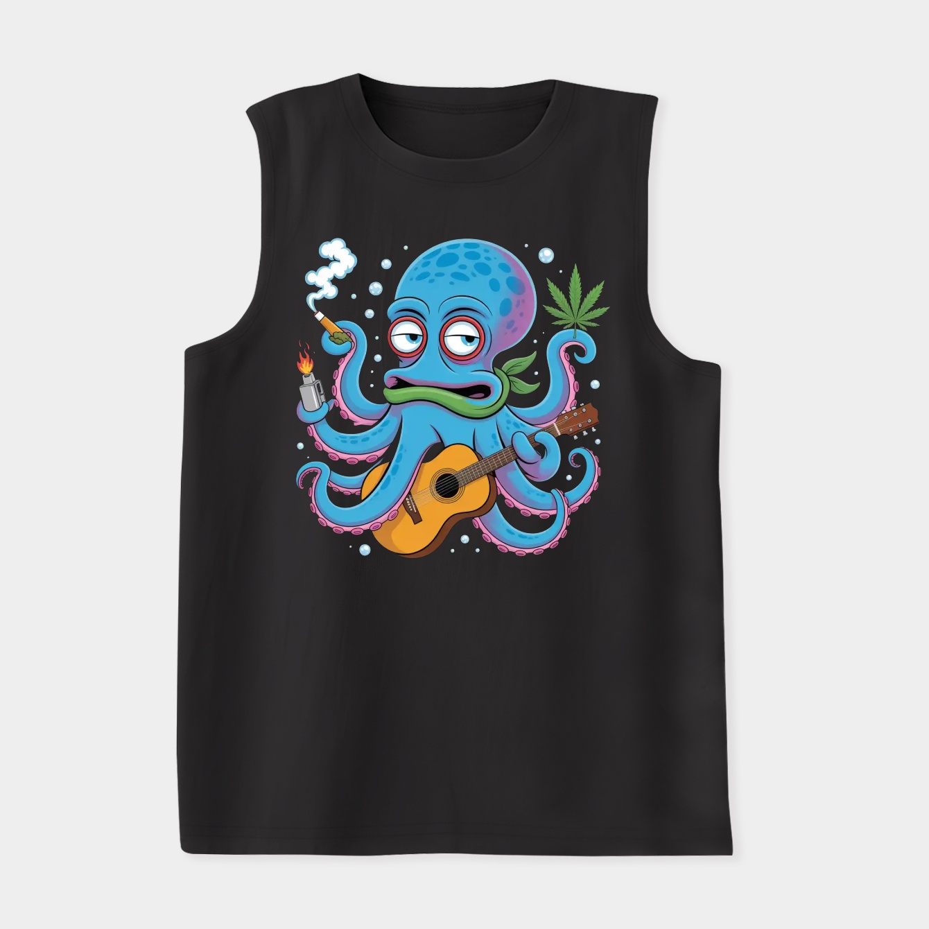 Octopus Smoking Weed Women's Soft Tank Top