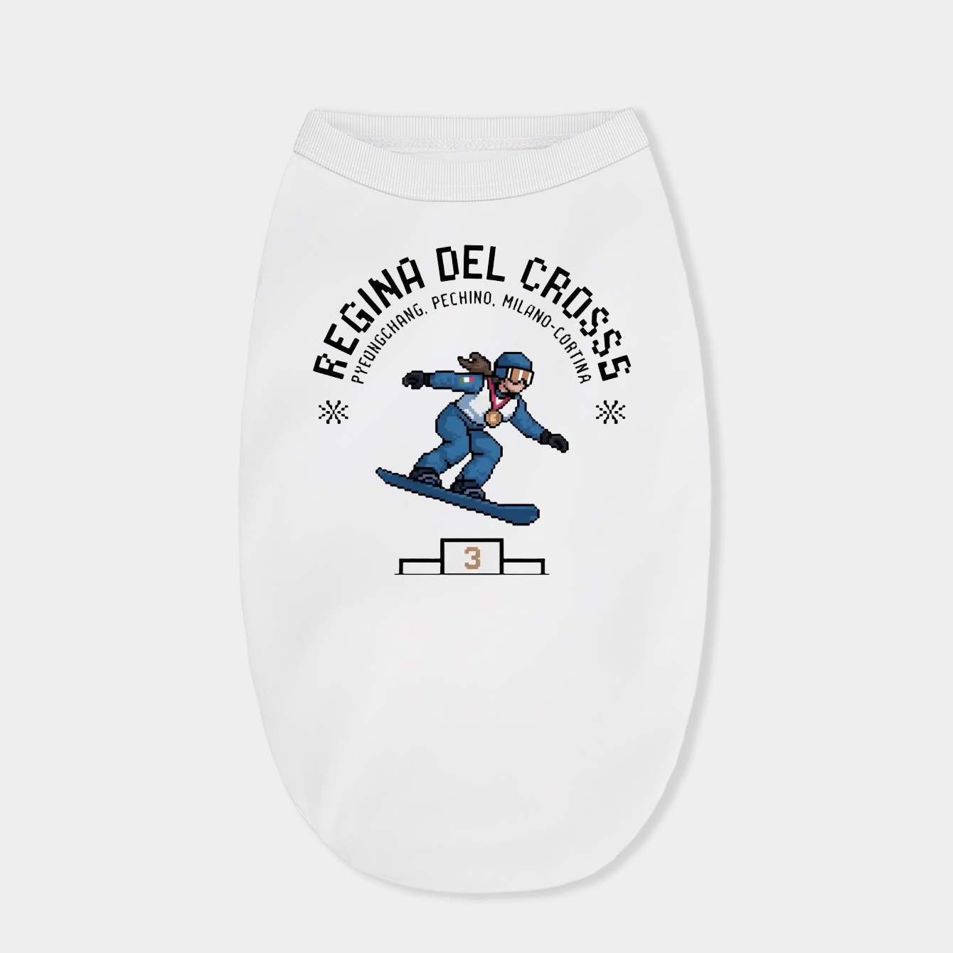 Pixel Snowboard Queen Michela Moioli Dog Shirt
