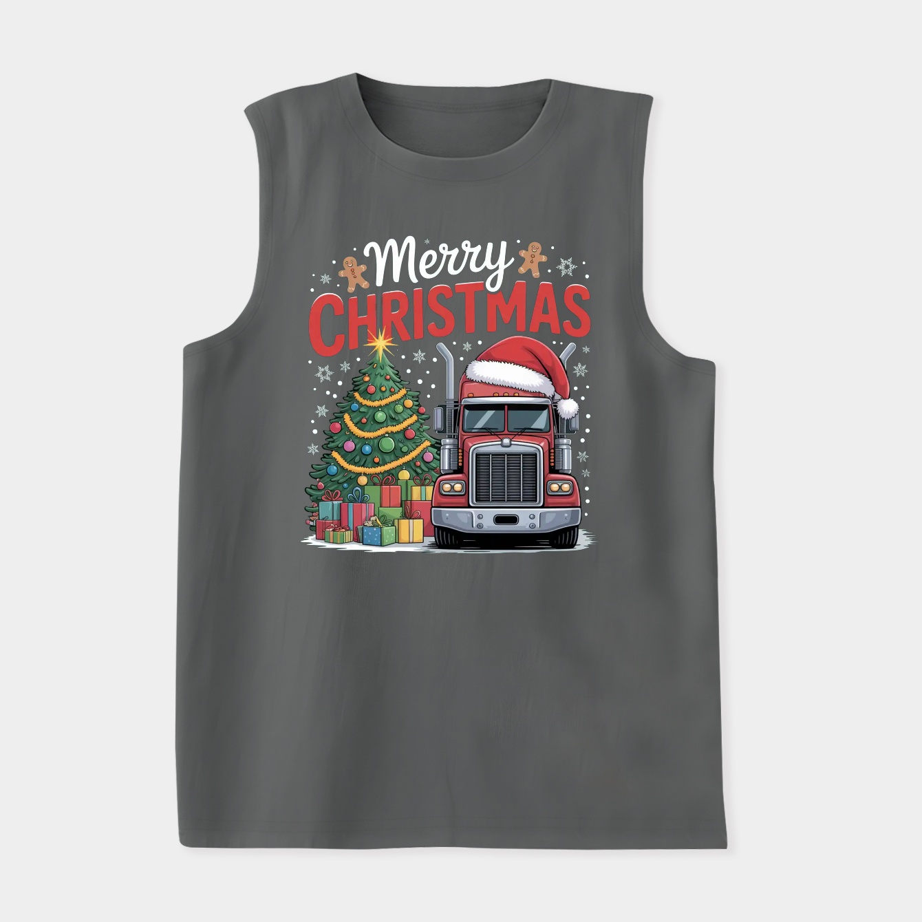 Trucker Christmas Merry Trucking Christmas For Truck Drivers Women's Soft Tank Top