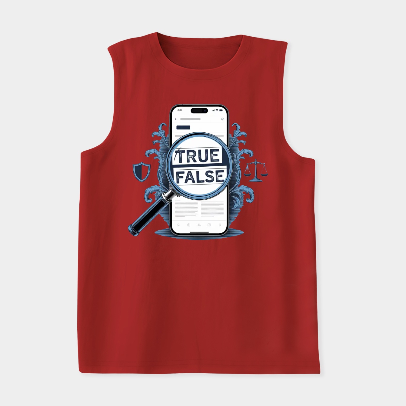 Digital Truth vs Falsehood Lens Women's Soft Tank Top