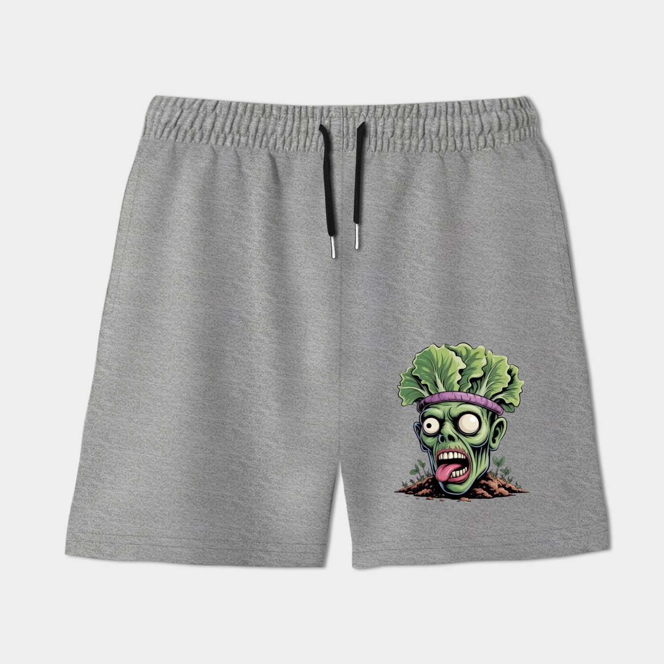 Zombie lettuce coming out of the ground Women's Shorts