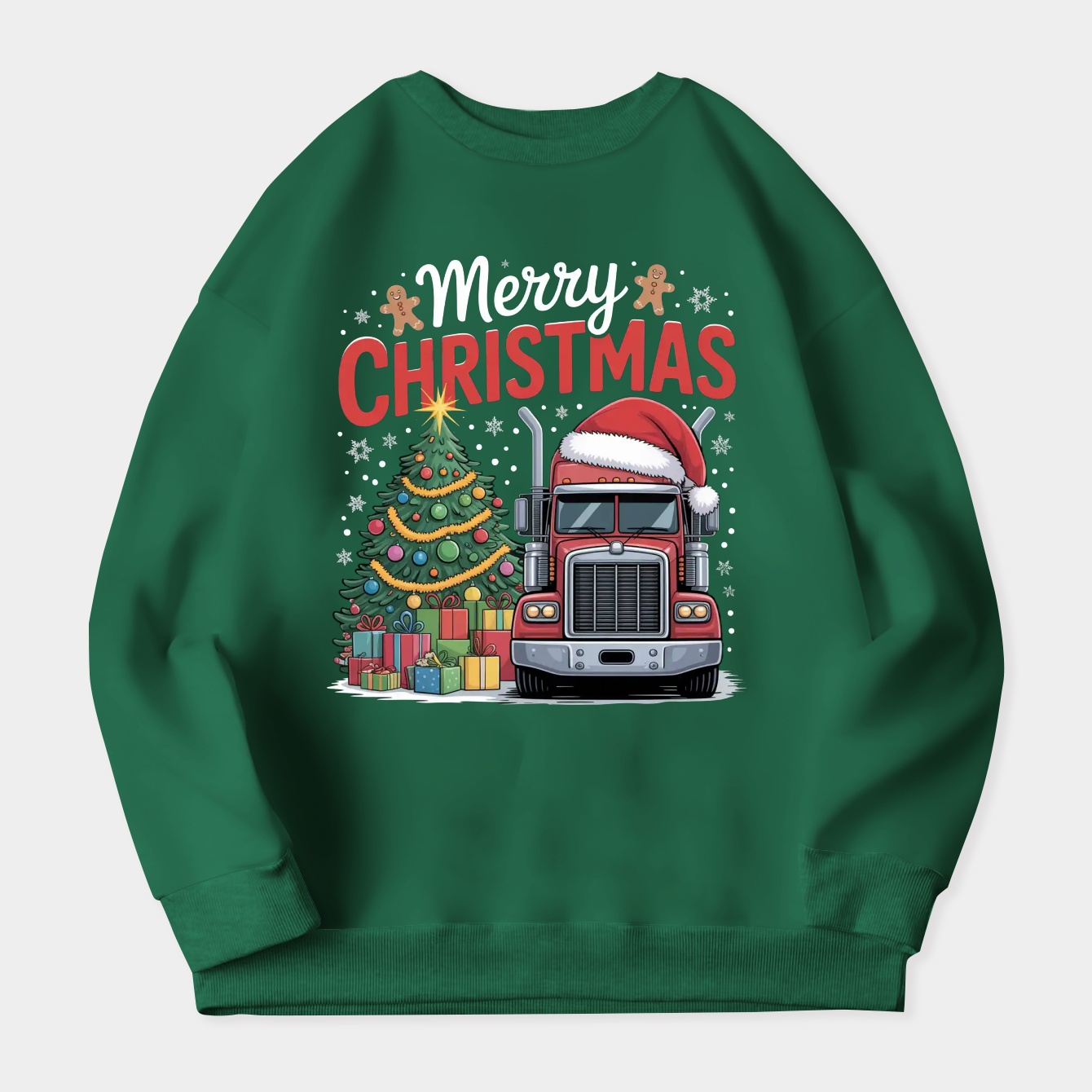 Trucker Christmas Merry Trucking Christmas For Truck Drivers Women's Crewneck Sweatshirt