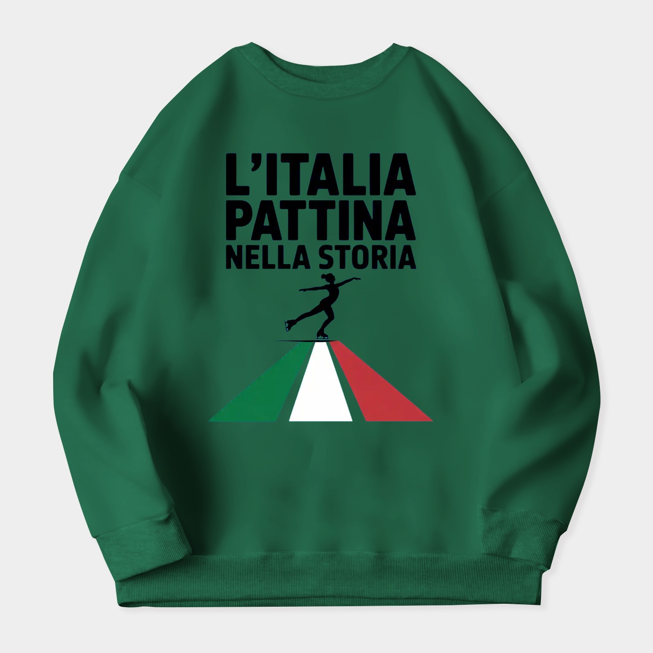 Italian Brutalist Figure Skating Pride Women's Crewneck Sweatshirt