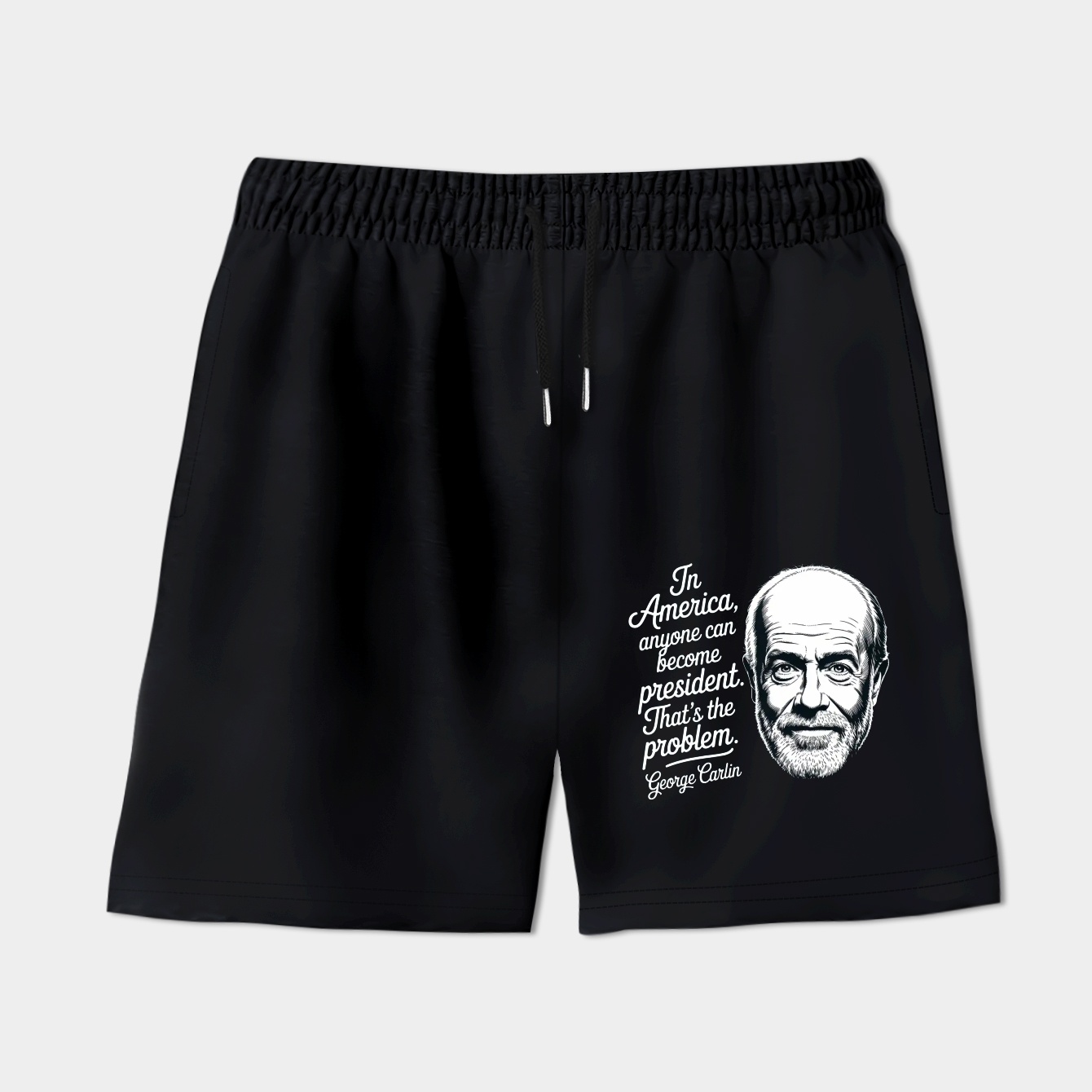 george carlin quotes black and white Women's Shorts