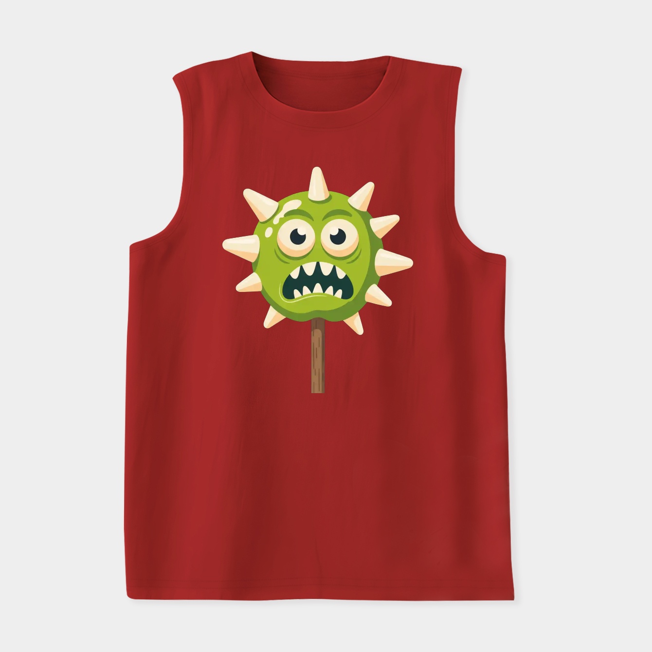 Cozy green caramel apple monster Women's Soft Tank Top